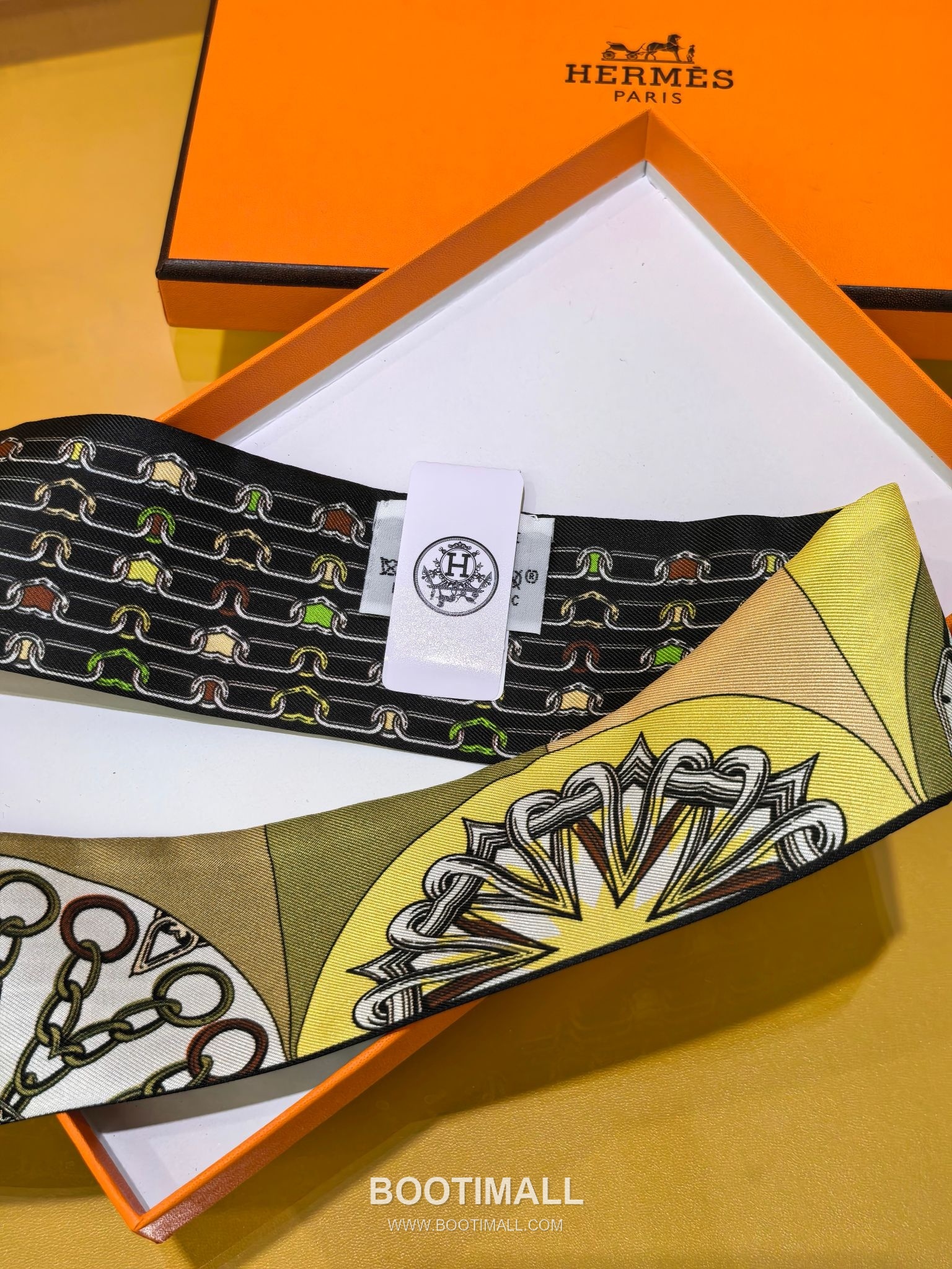 Hermes Splendid Bridle Floral Silk Twill Double Sided Twilly Scarf 100% Silk Print Scarf 에르메스 스플렌디드 브라이들 플로럴 실크 트윌 더블사이드 트윌리 스카프 PHMS2520 86cm 4