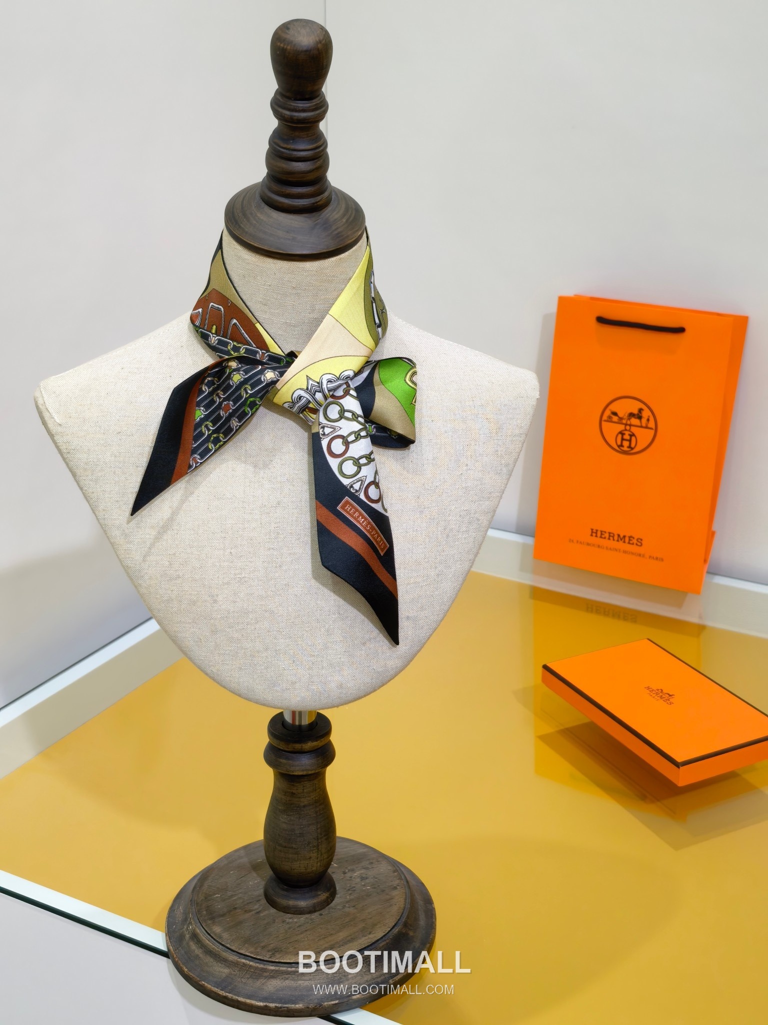 Hermes Splendid Bridle Floral Silk Twill Double Sided Twilly Scarf 100% Silk Print Scarf 에르메스 스플렌디드 브라이들 플로럴 실크 트윌 더블사이드 트윌리 스카프 PHMS2520 86cm 6