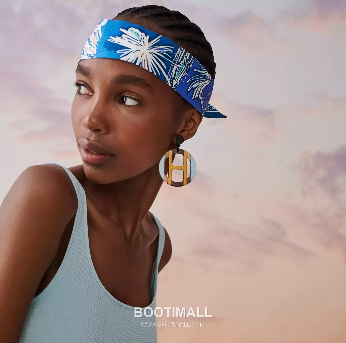 Hermes Splendid Bridle Floral Silk Twill Double Sided Twilly Scarf 100% Silk Print Scarf 에르메스 스플렌디드 브라이들 플로럴 실크 트윌 더블사이드 트윌리 스카프 PHMS2520 86cm 2