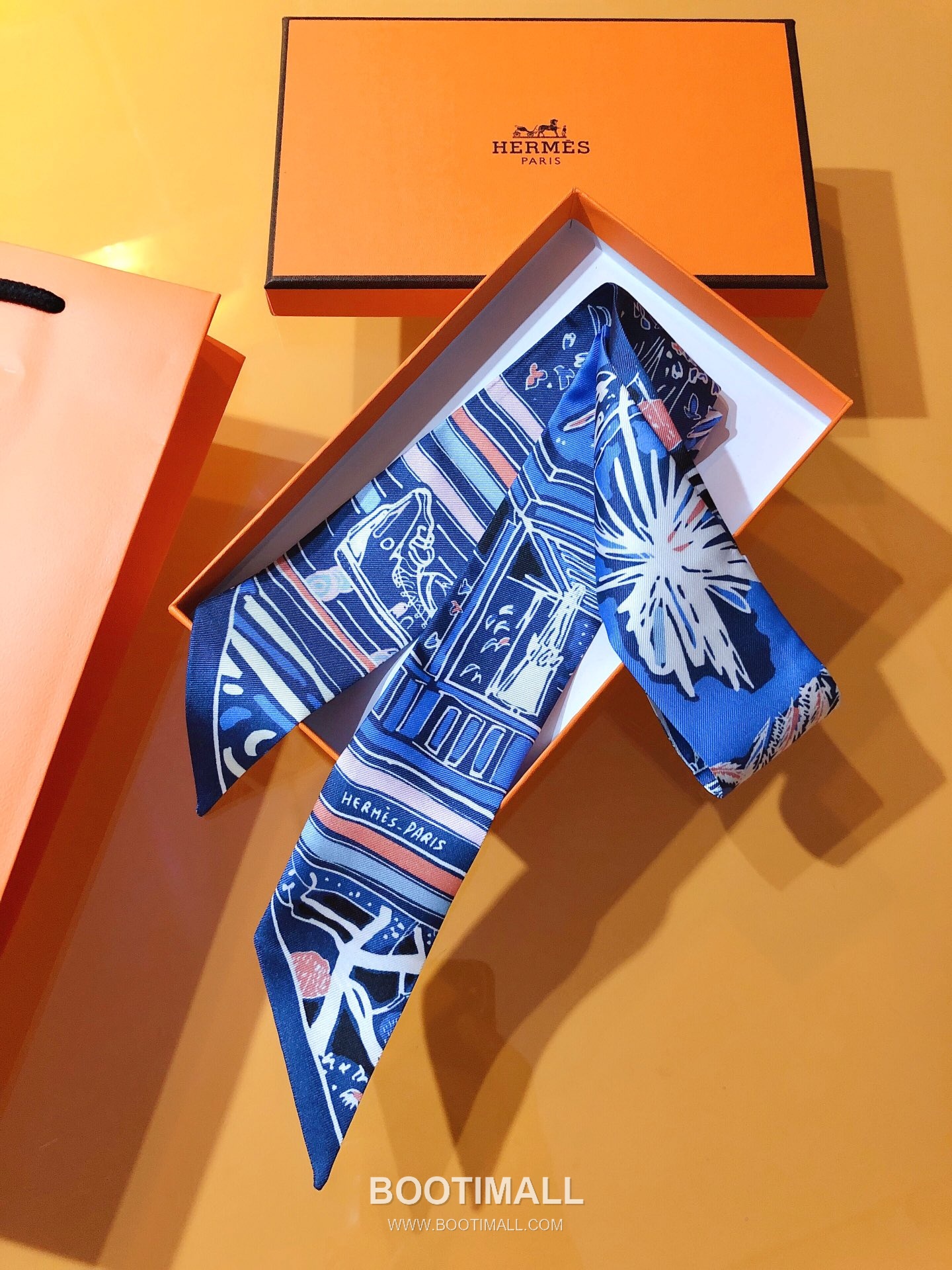 Hermes Splendid Bridle Floral Silk Twill Double Sided Twilly Scarf 100% Silk Print Scarf 에르메스 스플렌디드 브라이들 플로럴 실크 트윌 더블사이드 트윌리 스카프 PHMS2520 86cm 3