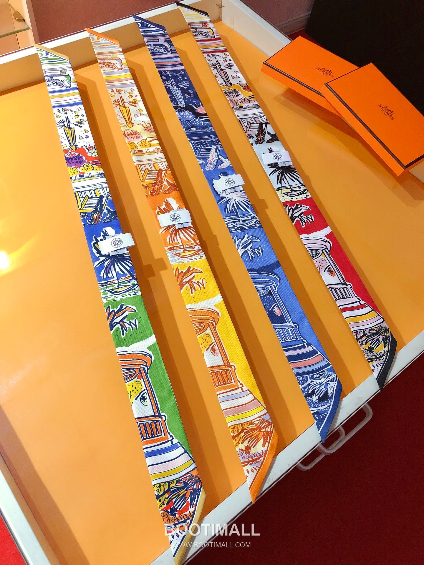 Hermes Splendid Bridle Floral Silk Twill Double Sided Twilly Scarf 100% Silk Print Scarf 에르메스 스플렌디드 브라이들 플로럴 실크 트윌 더블사이드 트윌리 스카프 PHMS2520 86cm 9