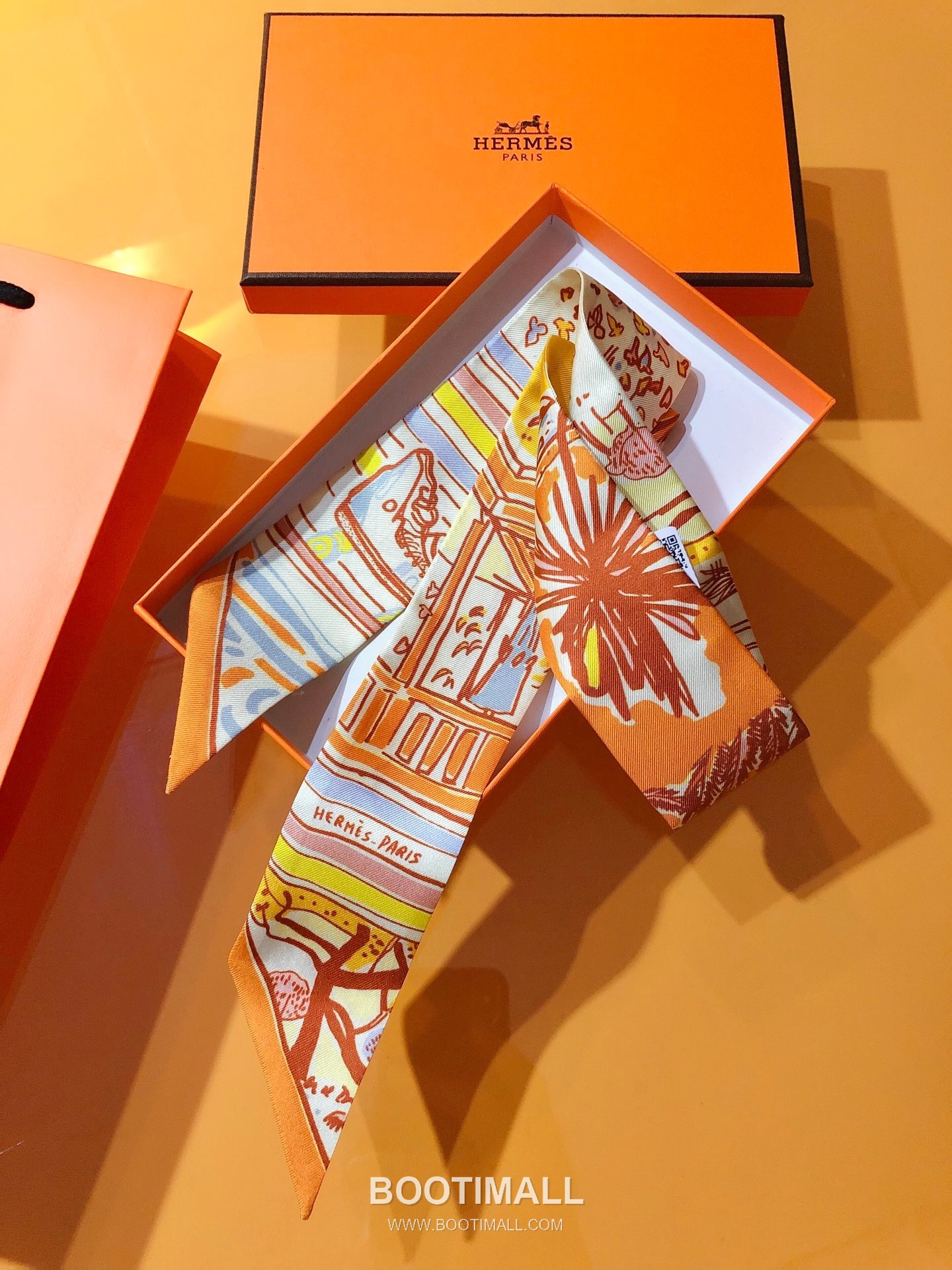 Hermes Splendid Bridle Floral Silk Twill Double Sided Twilly Scarf 100% Silk Print Scarf 에르메스 스플렌디드 브라이들 플로럴 실크 트윌 더블사이드 트윌리 스카프 PHMS2520 86cm 3