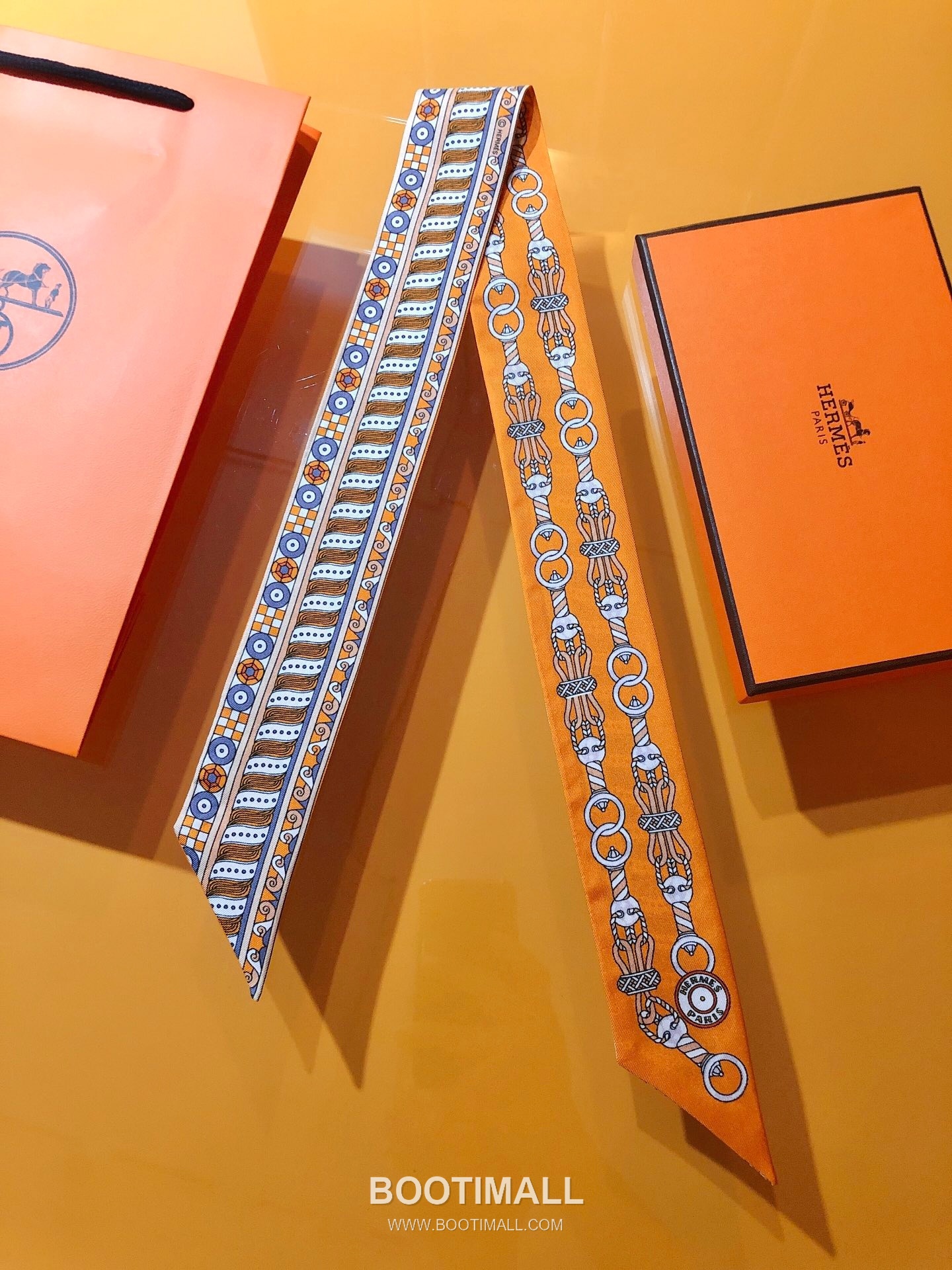 Hermes Splendid Bridle Floral Silk Twill Double Sided Twilly Scarf 100% Silk Print Scarf 에르메스 스플렌디드 브라이들 플로럴 실크 트윌 더블사이드 트윌리 스카프 PHMS2520 86cm 3