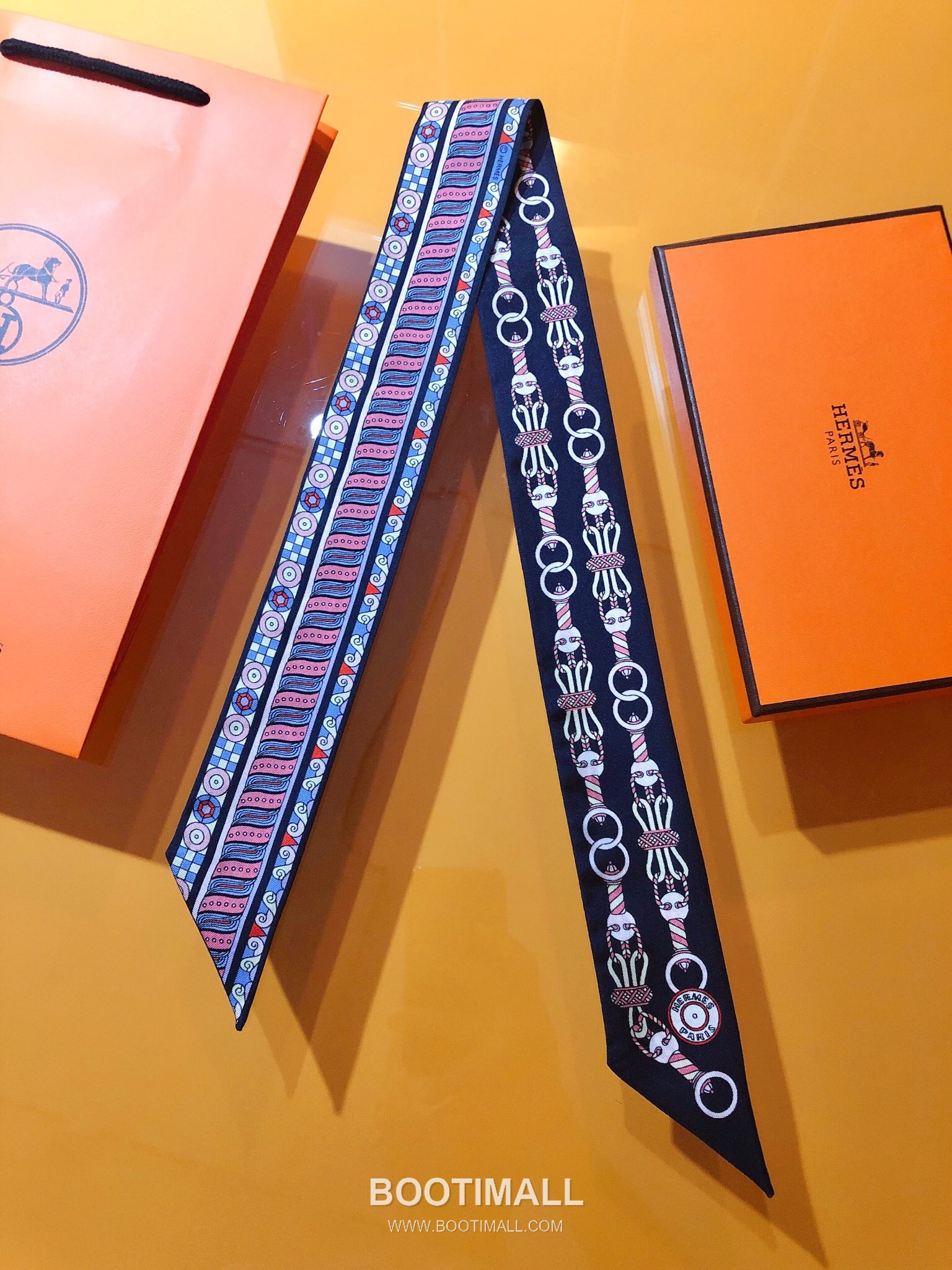 Hermes Splendid Bridle Floral Silk Twill Double Sided Twilly Scarf 100% Silk Print Scarf 에르메스 스플렌디드 브라이들 플로럴 실크 트윌 더블사이드 트윌리 스카프 PHMS2520 86cm 3