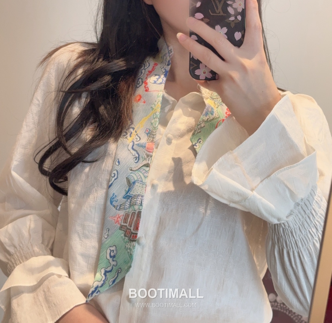 Hermes City of Light Silk Twill Double Sided Twilly Scarf 100% Silk Print Scarf 에르메스 시티 오브 라이트 실크 트윌 더블사이드 트윌리 스카프 86cm 1