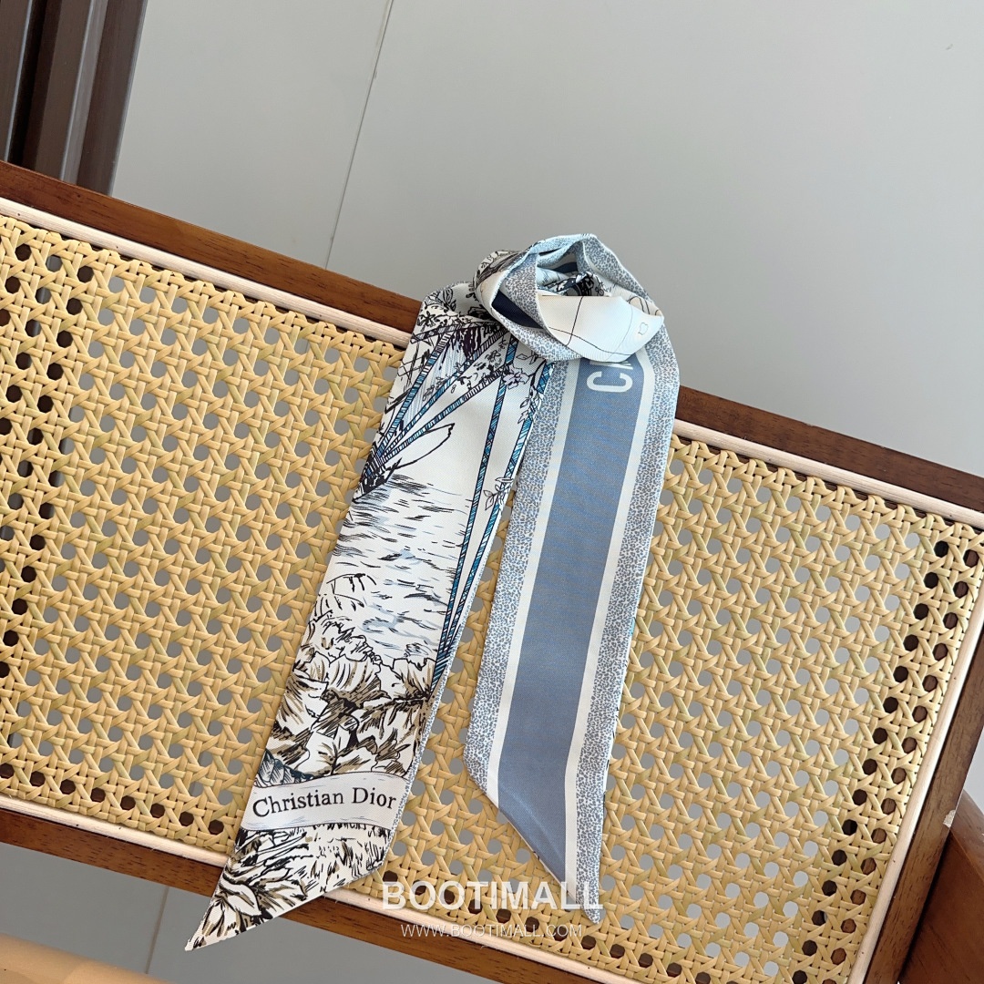 Hermes City of Light Silk Twill Double Sided Twilly Scarf 100% Silk Print Scarf 에르메스 시티 오브 라이트 실크 트윌 더블사이드 트윌리 스카프 86cm 7