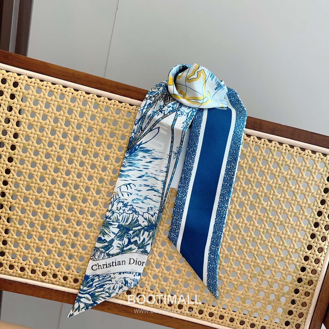 Hermes City of Light Silk Twill Double Sided Twilly Scarf 100% Silk Print Scarf 에르메스 시티 오브 라이트 실크 트윌 더블사이드 트윌리 스카프 86cm 7