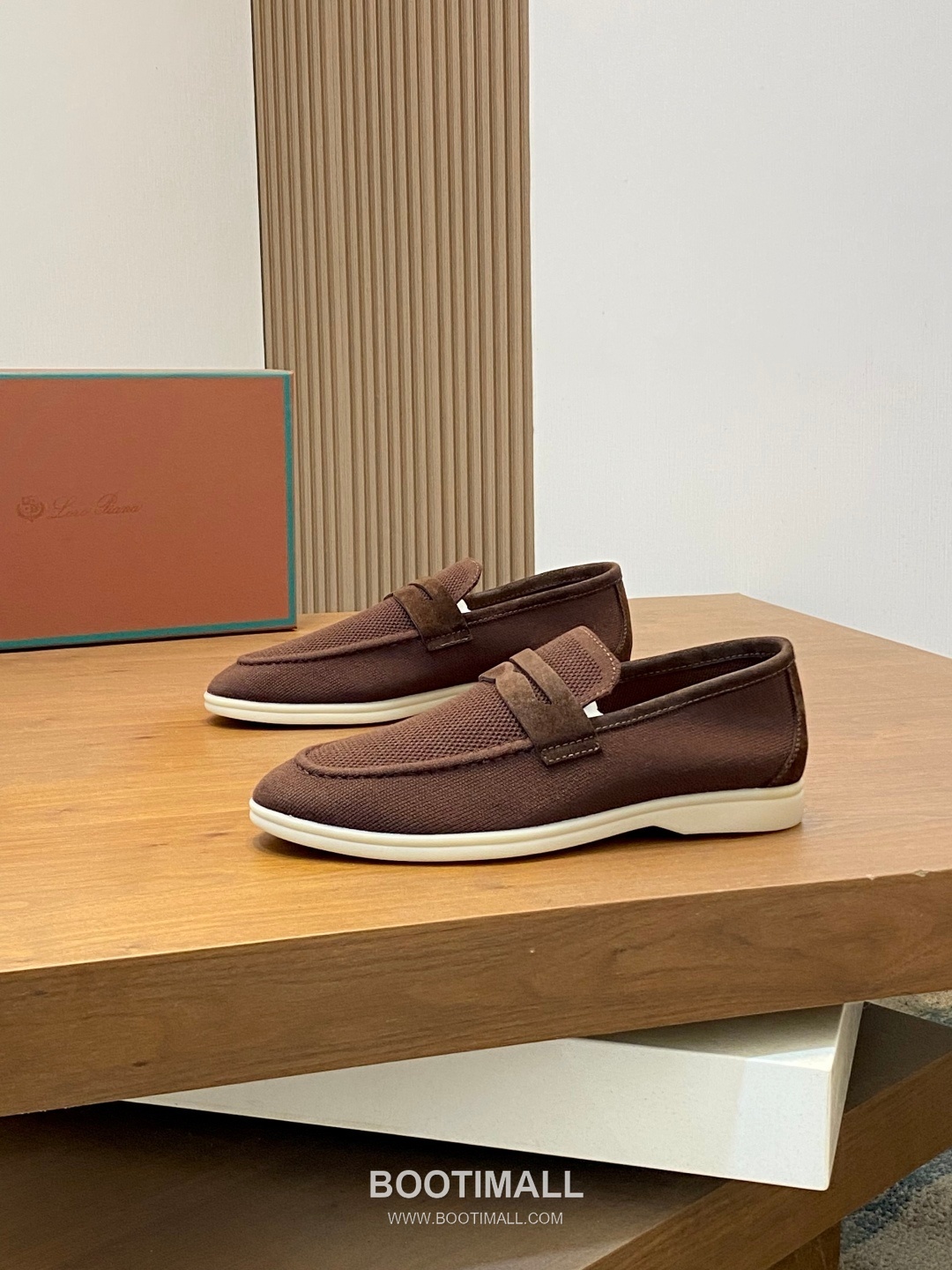 Loro Piana Wish Wool Knit Suede Calfskin Moccasin Sneakers with TPU Sole 로로피아나 위시 울 니트 스웨이드 카프스킨 모카신 스니커즈 TPU 솔 디테일 7F03036 2.5cm 3