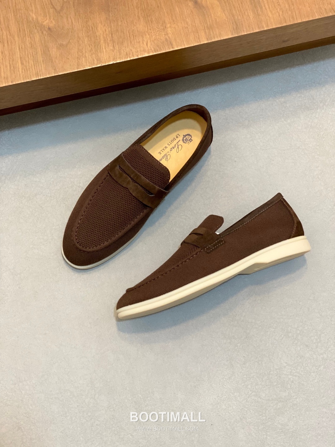 Loro Piana Wish Wool Knit Suede Calfskin Moccasin Sneakers with TPU Sole 로로피아나 위시 울 니트 스웨이드 카프스킨 모카신 스니커즈 TPU 솔 디테일 7F03036 2.5cm 5