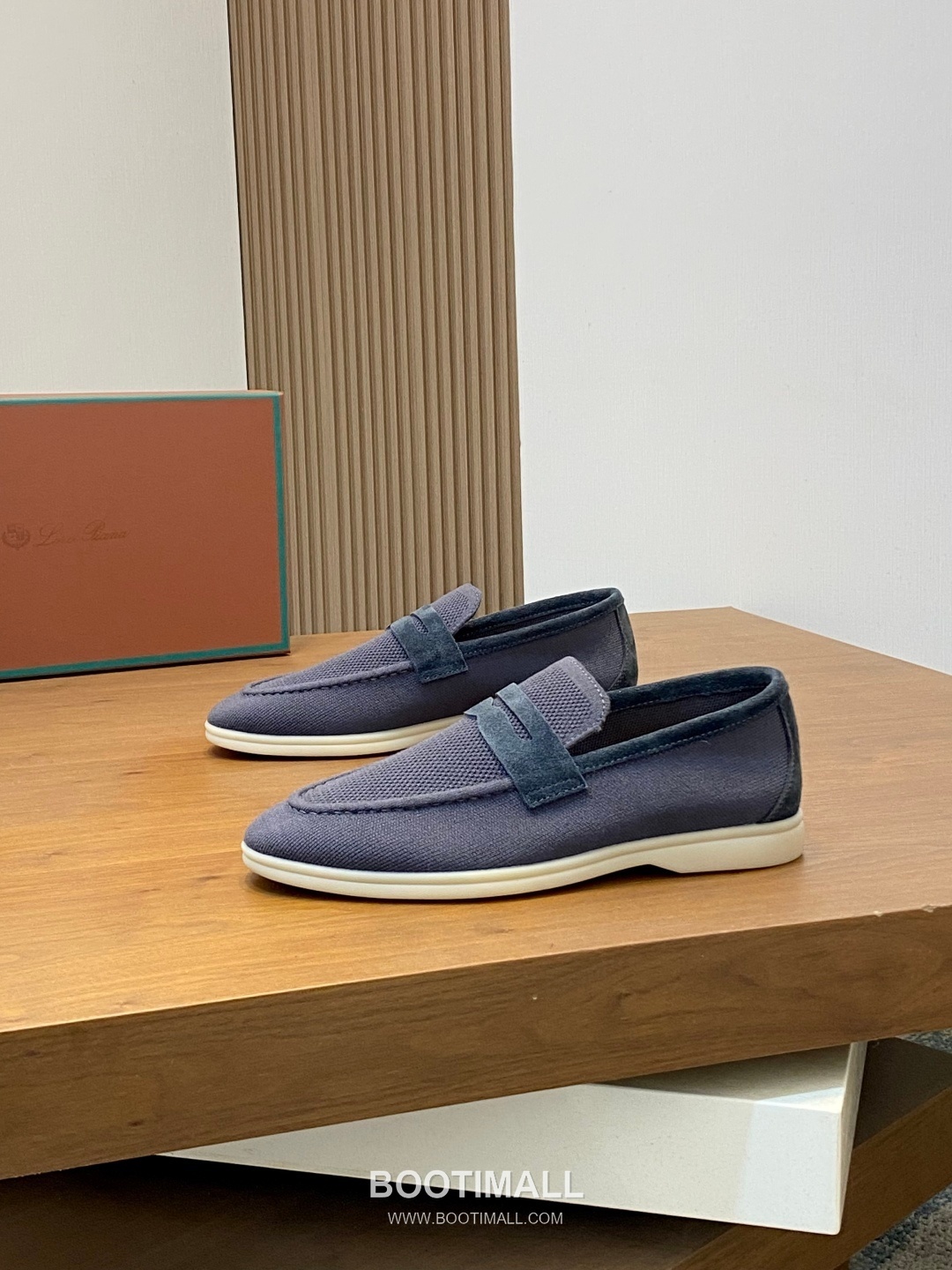 Loro Piana Wish Wool Knit Suede Calfskin Moccasin Sneakers with TPU Sole 로로피아나 위시 울 니트 스웨이드 카프스킨 모카신 스니커즈 TPU 솔 디테일 7F03036 2.5cm 3