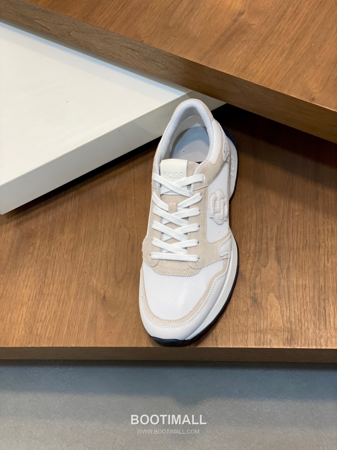 BOSS Suede Calfskin Leather Low Sneakers with Logo Lace Detail EVA Rubber Sole 보스 스웨이드 카프스킨 레더 로우 스니커즈 로고 레이스 디테일 EVA 러버솔 7F03046 3cm 7