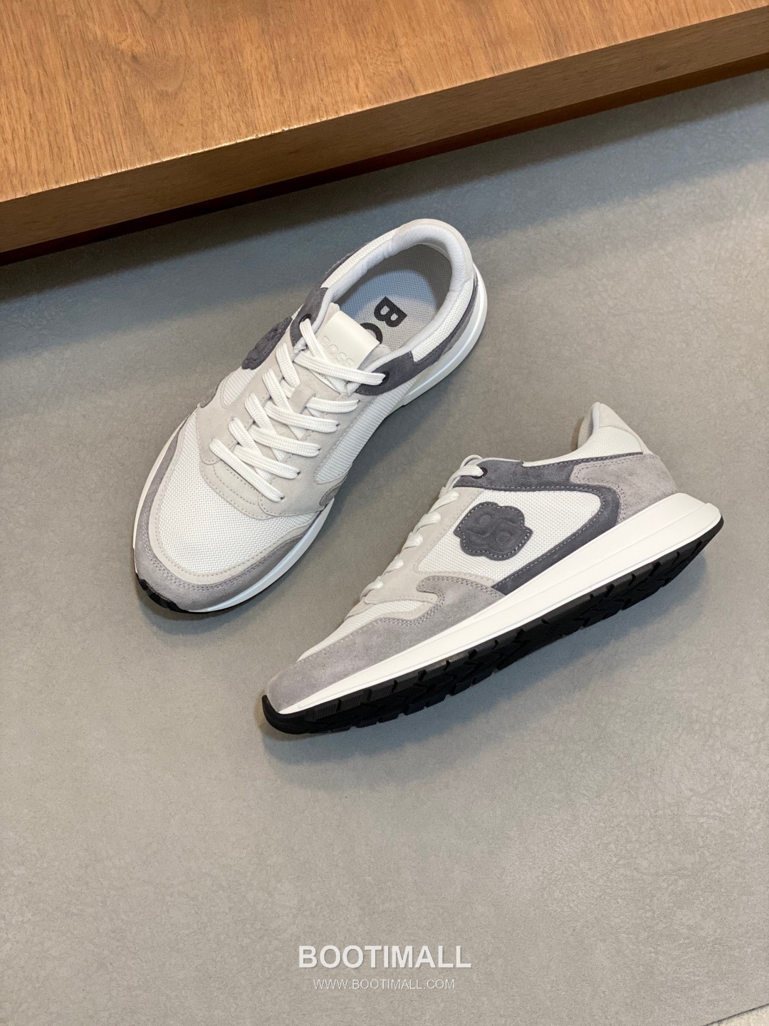 BOSS Suede Calfskin Leather Low Sneakers with Logo Lace Detail EVA Rubber Sole 보스 스웨이드 카프스킨 레더 로우 스니커즈 로고 레이스 디테일 EVA 러버솔 7F03046 3cm 5