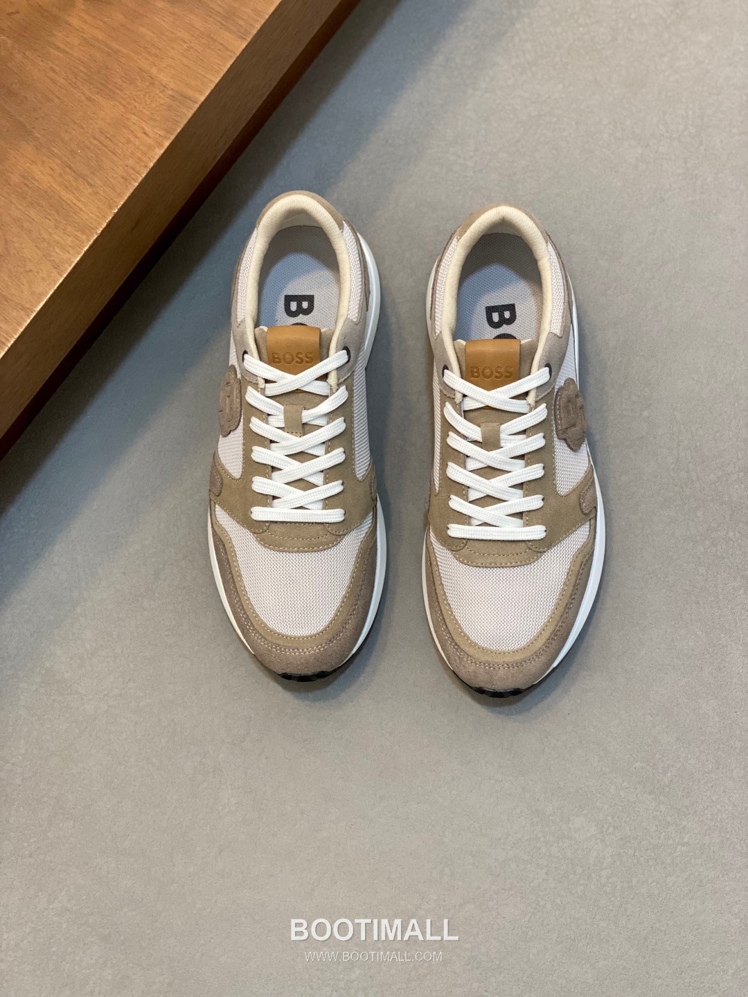 BOSS Suede Calfskin Leather Low Sneakers with Logo Lace Detail EVA Rubber Sole 보스 스웨이드 카프스킨 레더 로우 스니커즈 로고 레이스 디테일 EVA 러버솔 7F03046 3cm 1