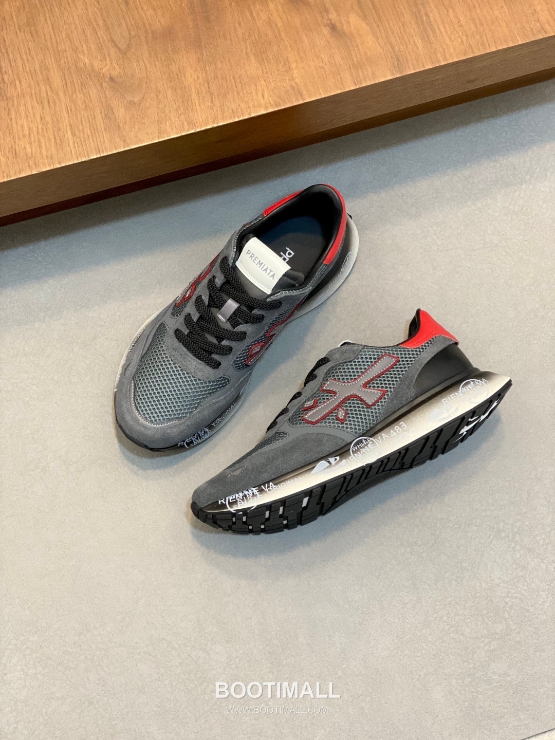 Premiata Suede Calfskin Waterproof Fabric Low Sneakers with Logo Stitch Detail Rubber Sole 프리미아타 스웨이드 카프스킨 방수 패브릭 로우 스니커즈 로고 스티치 디테일 러버솔 7F03038 3cm 5