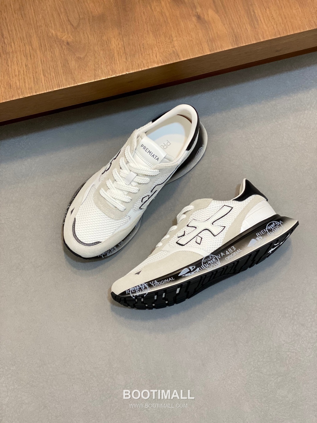 Premiata Suede Calfskin Waterproof Fabric Low Sneakers with Logo Stitch Detail Rubber Sole 프리미아타 스웨이드 카프스킨 방수 패브릭 로우 스니커즈 로고 스티치 디테일 러버솔 7F03038 3cm 5