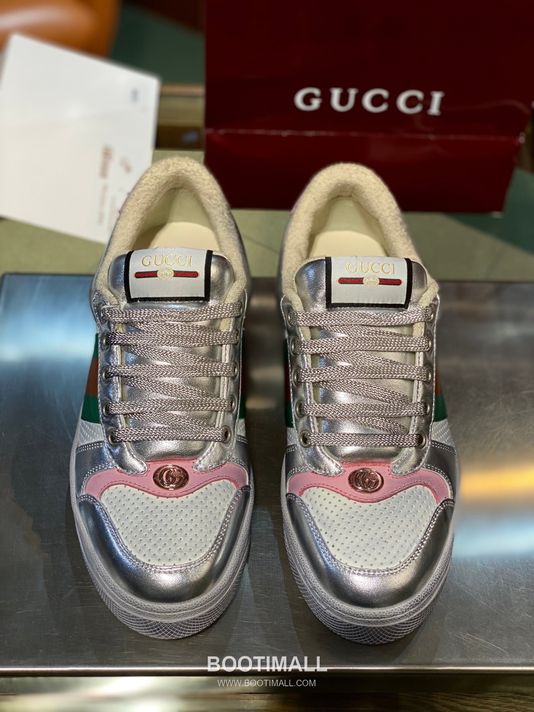 Gucci Screener Distressed Sheepskin Leather Low Sneakers with Vintage Effect Rubber Sole 구찌 스크리너 디스트레스드 쉽스킨 레더 로우 스니커즈 빈티지 이펙트 러버솔 3cm 3