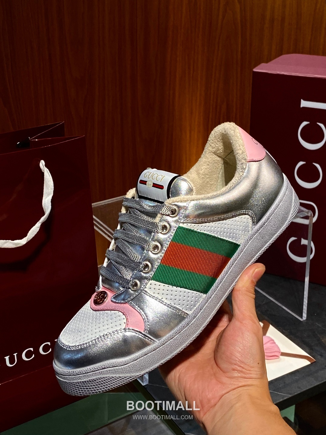 Gucci Screener Distressed Sheepskin Leather Low Sneakers with Vintage Effect Rubber Sole 구찌 스크리너 디스트레스드 쉽스킨 레더 로우 스니커즈 빈티지 이펙트 러버솔 3cm 5