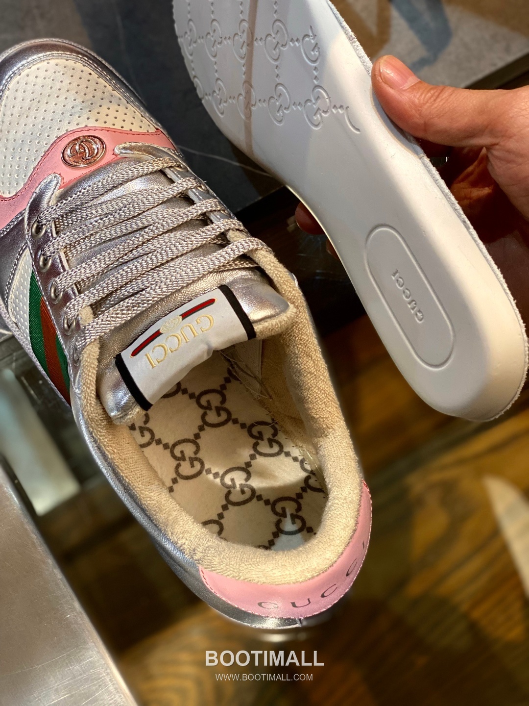 Gucci Screener Distressed Sheepskin Leather Low Sneakers with Vintage Effect Rubber Sole 구찌 스크리너 디스트레스드 쉽스킨 레더 로우 스니커즈 빈티지 이펙트 러버솔 3cm 7