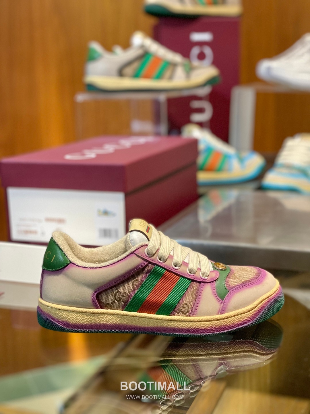 Gucci Screener Distressed Sheepskin Leather Low Sneakers with Vintage Effect Rubber Sole 구찌 스크리너 디스트레스드 쉽스킨 레더 로우 스니커즈 빈티지 이펙트 러버솔 3cm 6