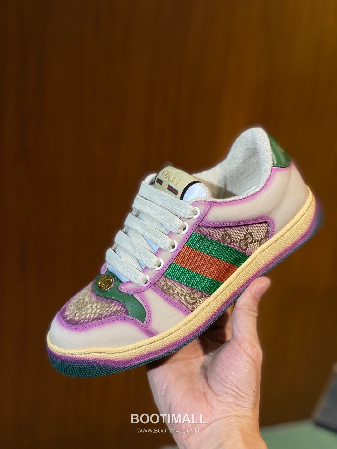 Gucci Screener Distressed Sheepskin Leather Low Sneakers with Vintage Effect Rubber Sole 구찌 스크리너 디스트레스드 쉽스킨 레더 로우 스니커즈 빈티지 이펙트 러버솔 3cm 7