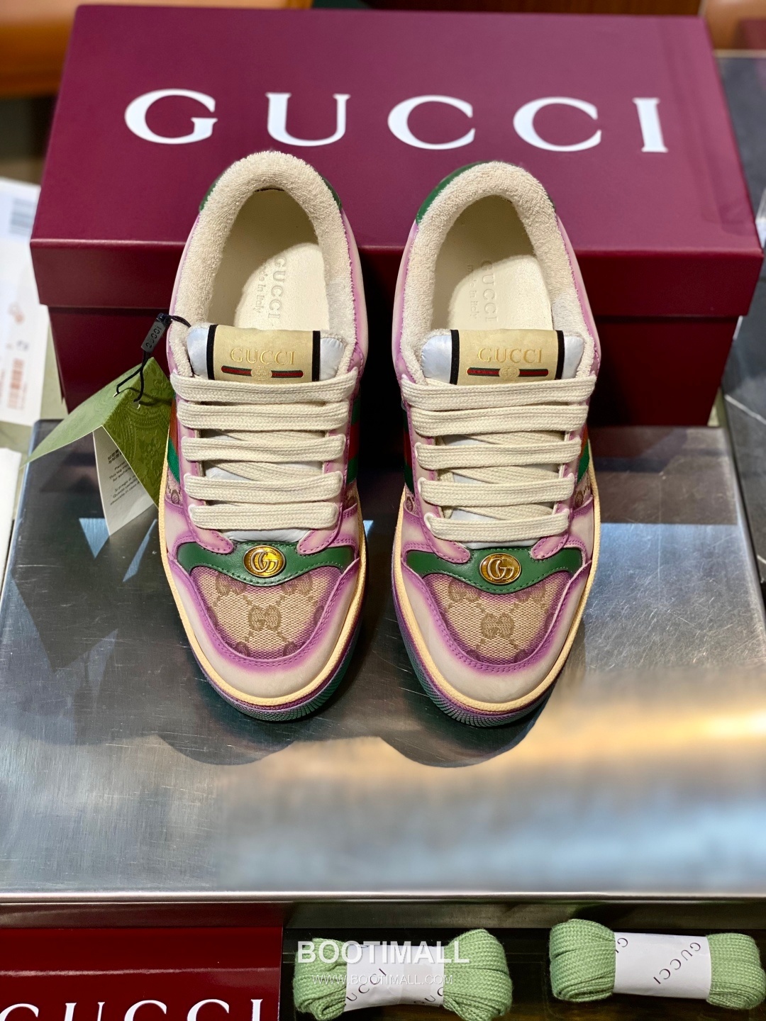 Gucci Screener Distressed Sheepskin Leather Low Sneakers with Vintage Effect Rubber Sole 구찌 스크리너 디스트레스드 쉽스킨 레더 로우 스니커즈 빈티지 이펙트 러버솔 3cm 8