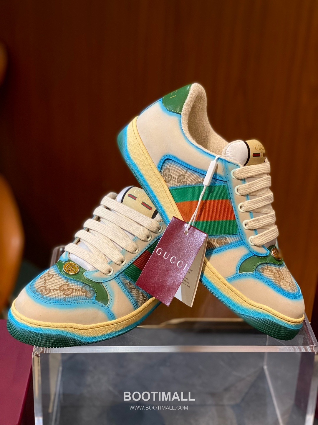 Gucci Screener Distressed Sheepskin Leather Low Sneakers with Vintage Effect Rubber Sole 구찌 스크리너 디스트레스드 쉽스킨 레더 로우 스니커즈 빈티지 이펙트 러버솔 3cm 6