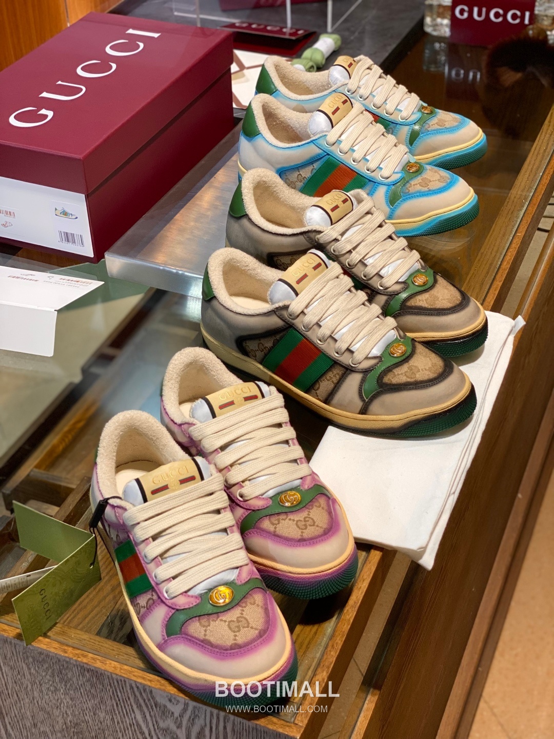 Gucci Screener Distressed Sheepskin Leather Low Sneakers with Vintage Effect Rubber Sole 구찌 스크리너 디스트레스드 쉽스킨 레더 로우 스니커즈 빈티지 이펙트 러버솔 3cm 8