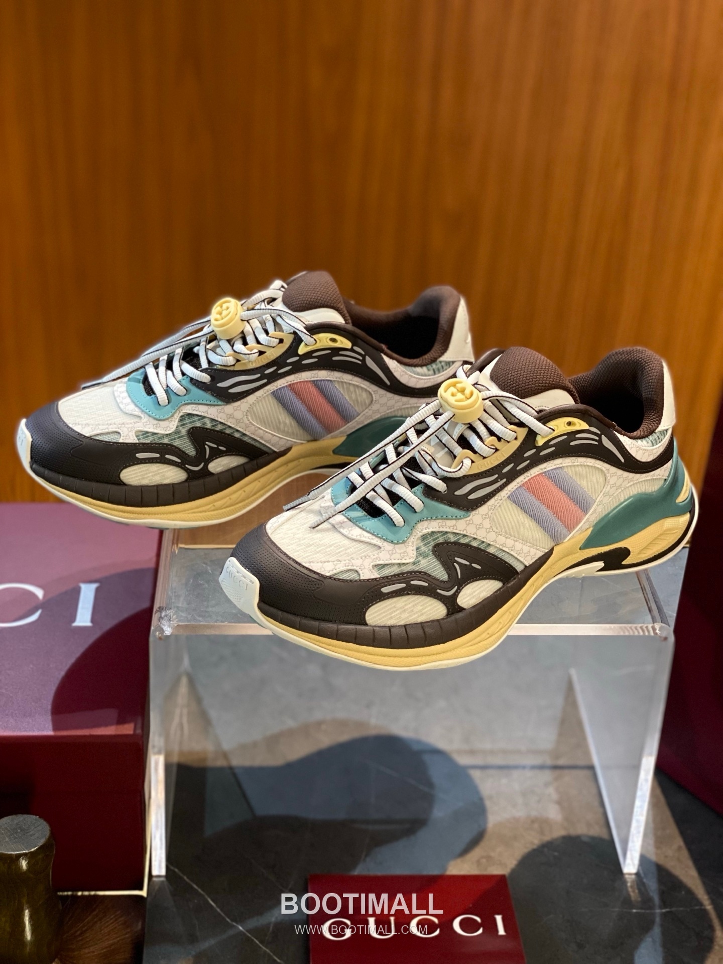 Gucci 2.0 Canvas Leather Chunky Sneakers with Web Stripe Detail EVA Sole 구찌 2.0 캔버스 레더 청키 스니커즈 웹 스트라이프 디테일 EVA 솔 4.5cm 1