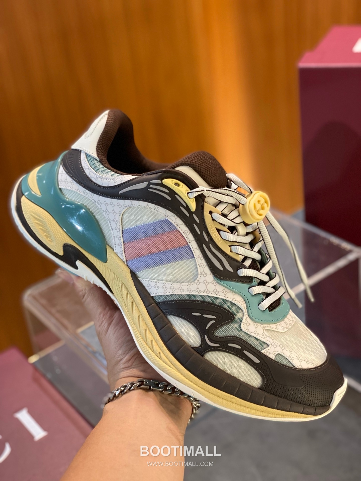 Gucci 2.0 Canvas Leather Chunky Sneakers with Web Stripe Detail EVA Sole 구찌 2.0 캔버스 레더 청키 스니커즈 웹 스트라이프 디테일 EVA 솔 4.5cm 2
