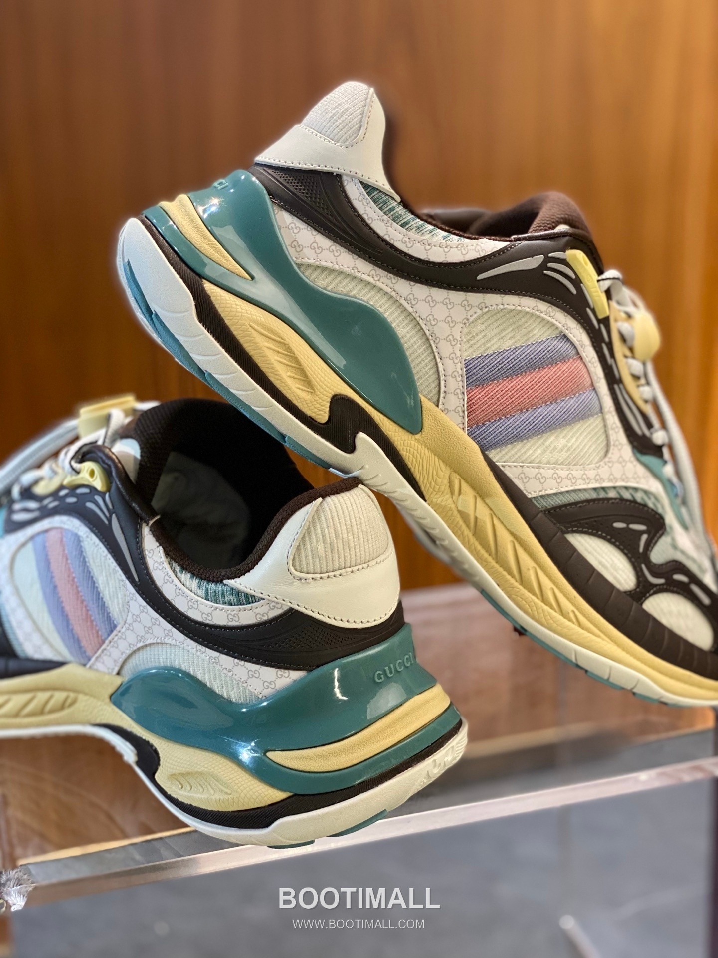 Gucci 2.0 Canvas Leather Chunky Sneakers with Web Stripe Detail EVA Sole 구찌 2.0 캔버스 레더 청키 스니커즈 웹 스트라이프 디테일 EVA 솔 4.5cm 6