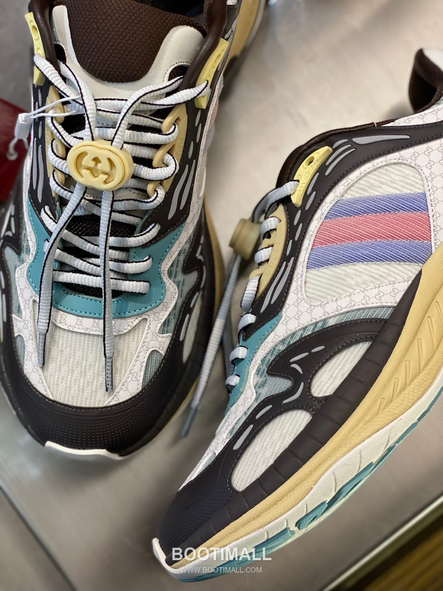 Gucci 2.0 Canvas Leather Chunky Sneakers with Web Stripe Detail EVA Sole 구찌 2.0 캔버스 레더 청키 스니커즈 웹 스트라이프 디테일 EVA 솔 4.5cm 7