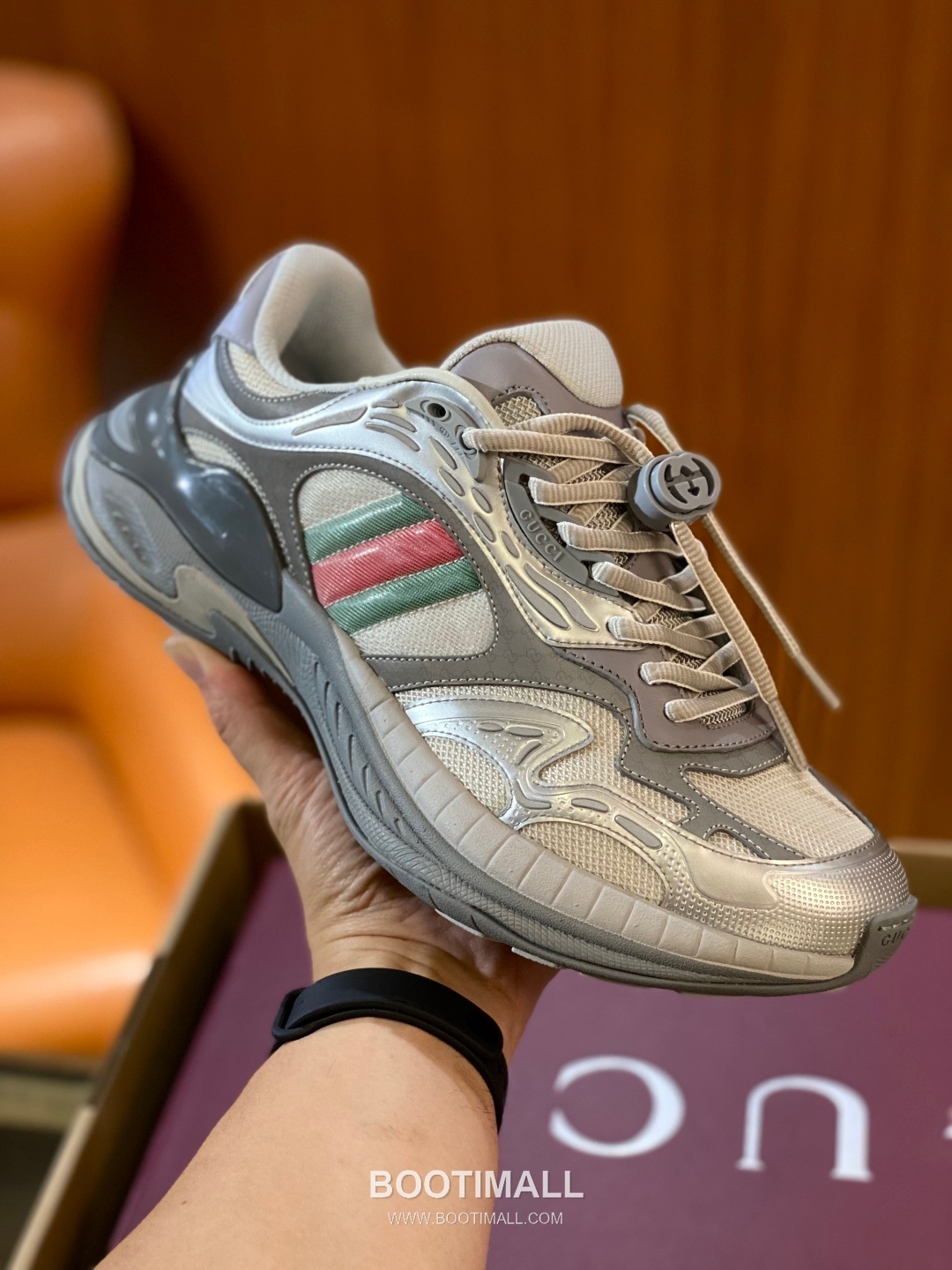 Gucci 2.0 Canvas Leather Chunky Sneakers with Web Stripe Detail EVA Sole 구찌 2.0 캔버스 레더 청키 스니커즈 웹 스트라이프 디테일 EVA 솔 4.5cm 2