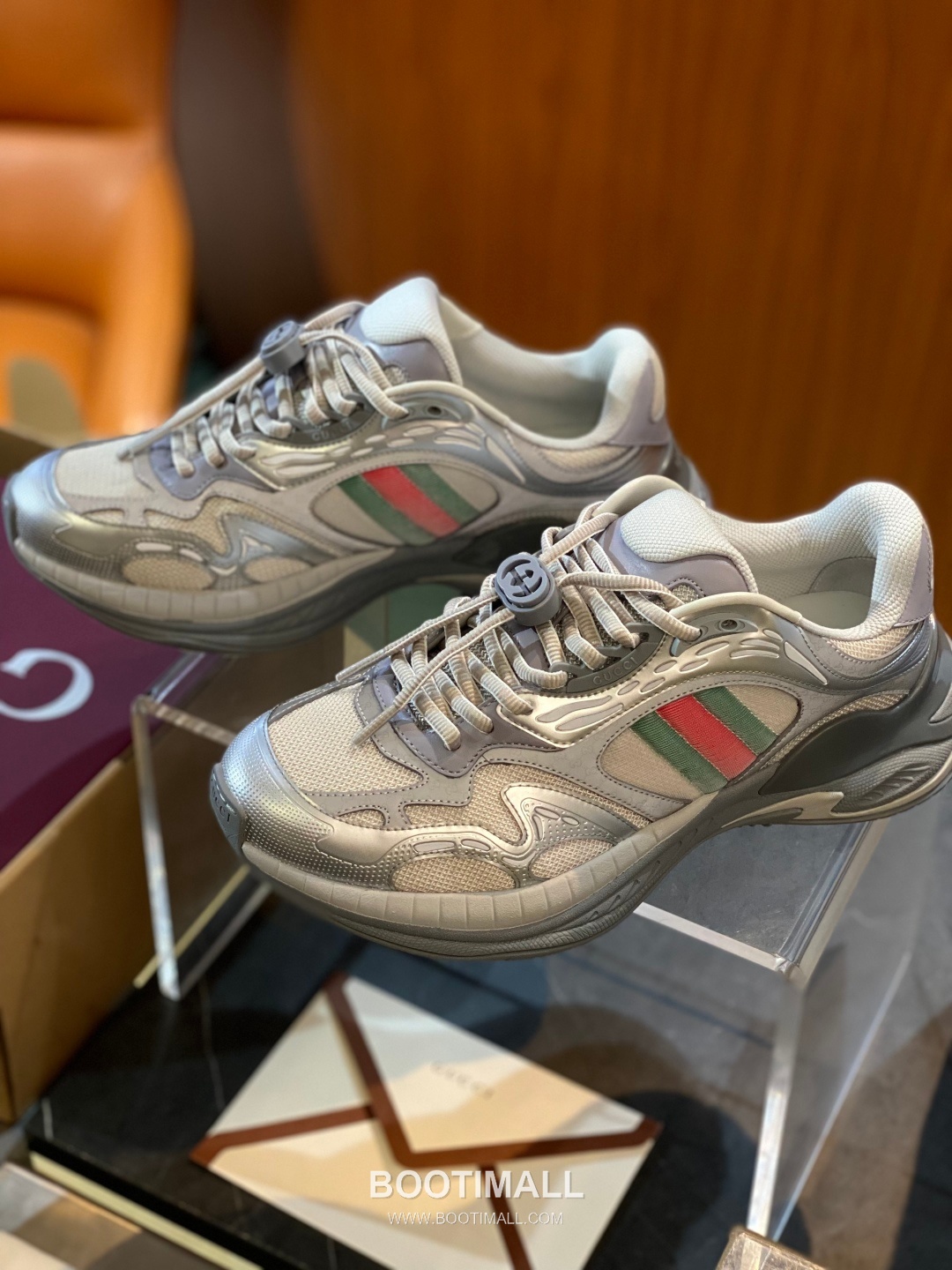 Gucci 2.0 Canvas Leather Chunky Sneakers with Web Stripe Detail EVA Sole 구찌 2.0 캔버스 레더 청키 스니커즈 웹 스트라이프 디테일 EVA 솔 4.5cm 3