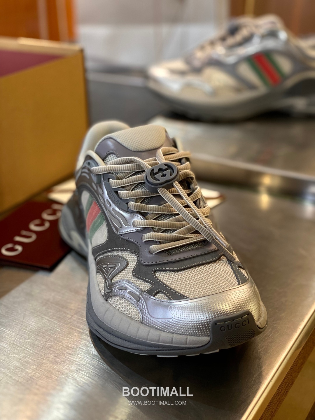 Gucci 2.0 Canvas Leather Chunky Sneakers with Web Stripe Detail EVA Sole 구찌 2.0 캔버스 레더 청키 스니커즈 웹 스트라이프 디테일 EVA 솔 4.5cm 7