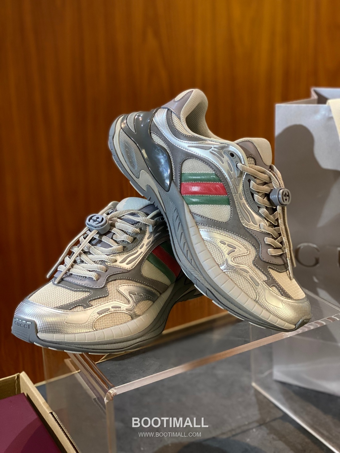 Gucci 2.0 Canvas Leather Chunky Sneakers with Web Stripe Detail EVA Sole 구찌 2.0 캔버스 레더 청키 스니커즈 웹 스트라이프 디테일 EVA 솔 4.5cm 9