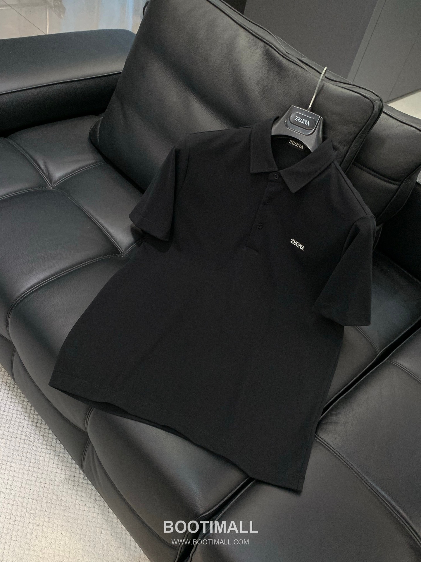 Zegna Cotton Collared Short Sleeve Polo Shirt with Minimal Design 제냐 코튼 카라 반팔 폴로 셔츠 미니멀 디자인 3