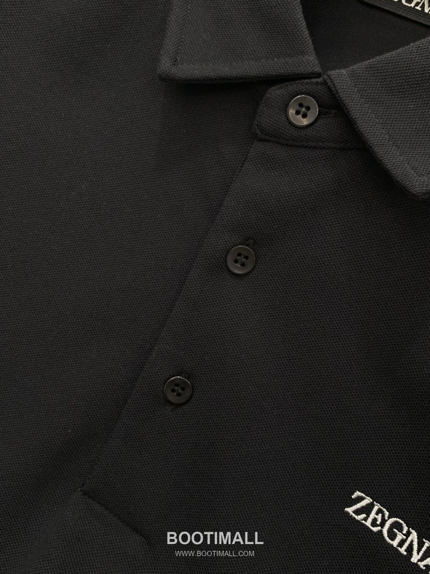 Zegna Cotton Collared Short Sleeve Polo Shirt with Minimal Design 제냐 코튼 카라 반팔 폴로 셔츠 미니멀 디자인 7