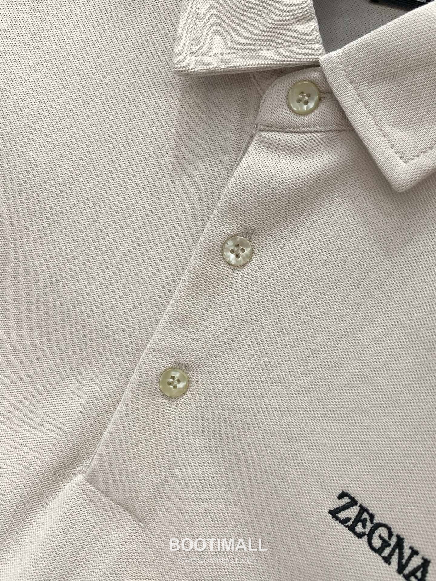 Zegna Cotton Collared Short Sleeve Polo Shirt with Minimal Design 제냐 코튼 카라 반팔 폴로 셔츠 미니멀 디자인 7