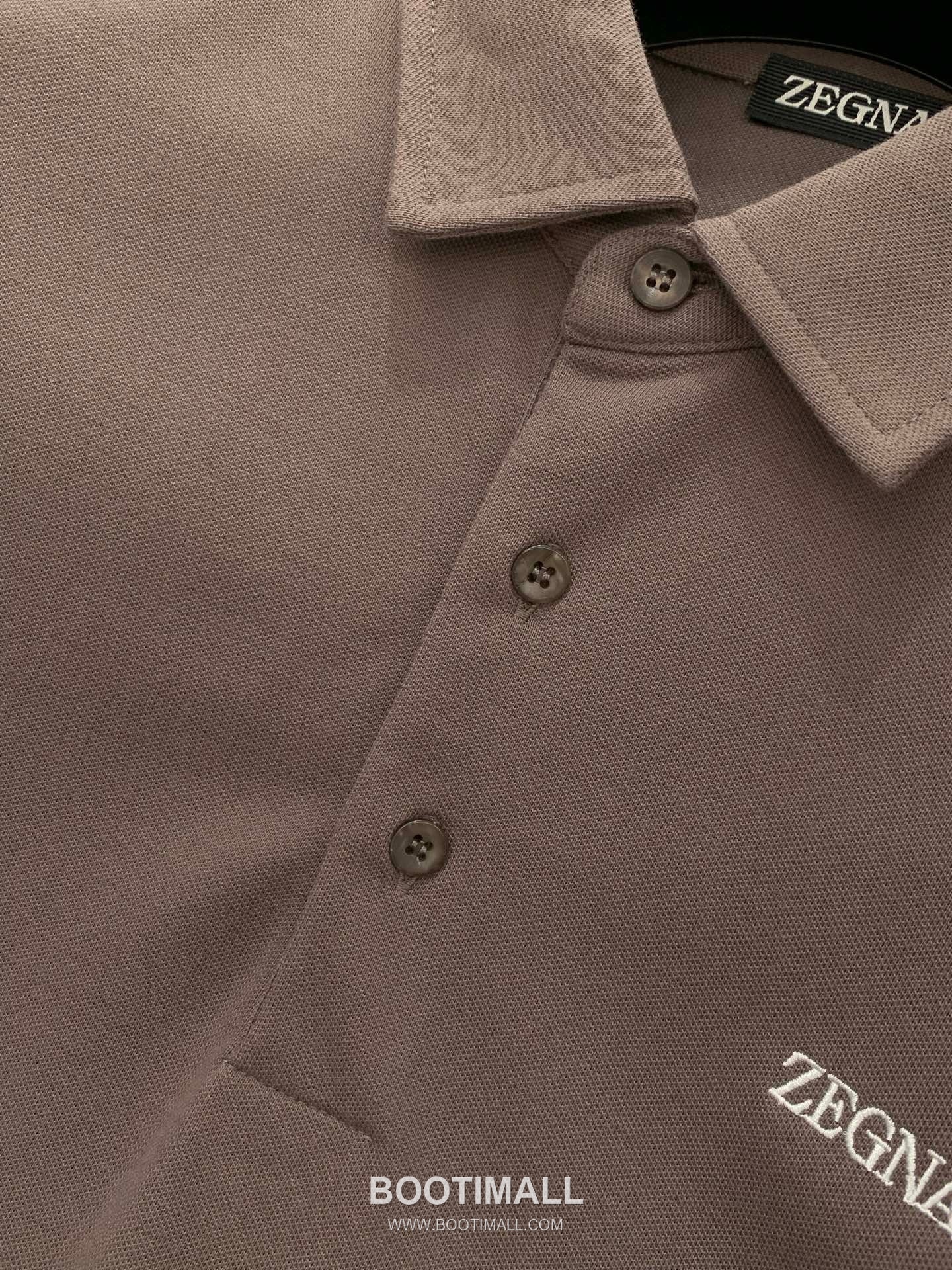 Zegna Cotton Collared Short Sleeve Polo Shirt with Minimal Design 제냐 코튼 카라 반팔 폴로 셔츠 미니멀 디자인 7