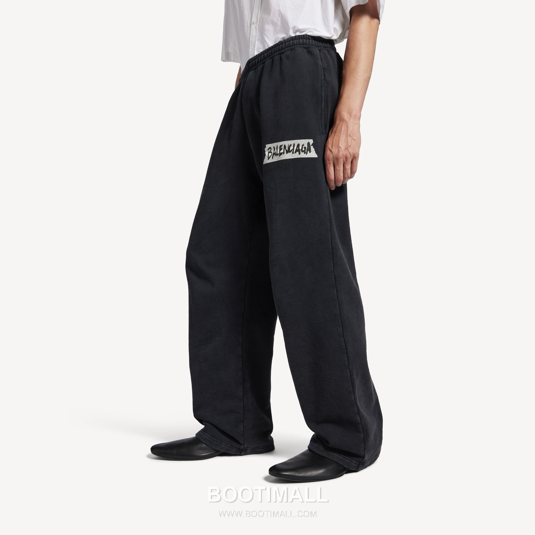 Balenciaga SS26 Cotton Blend Elastic Waist Pants with Logo Print 발렌시아가 SS26 코튼 혼방 밴딩 팬츠 로고 프린트 2
