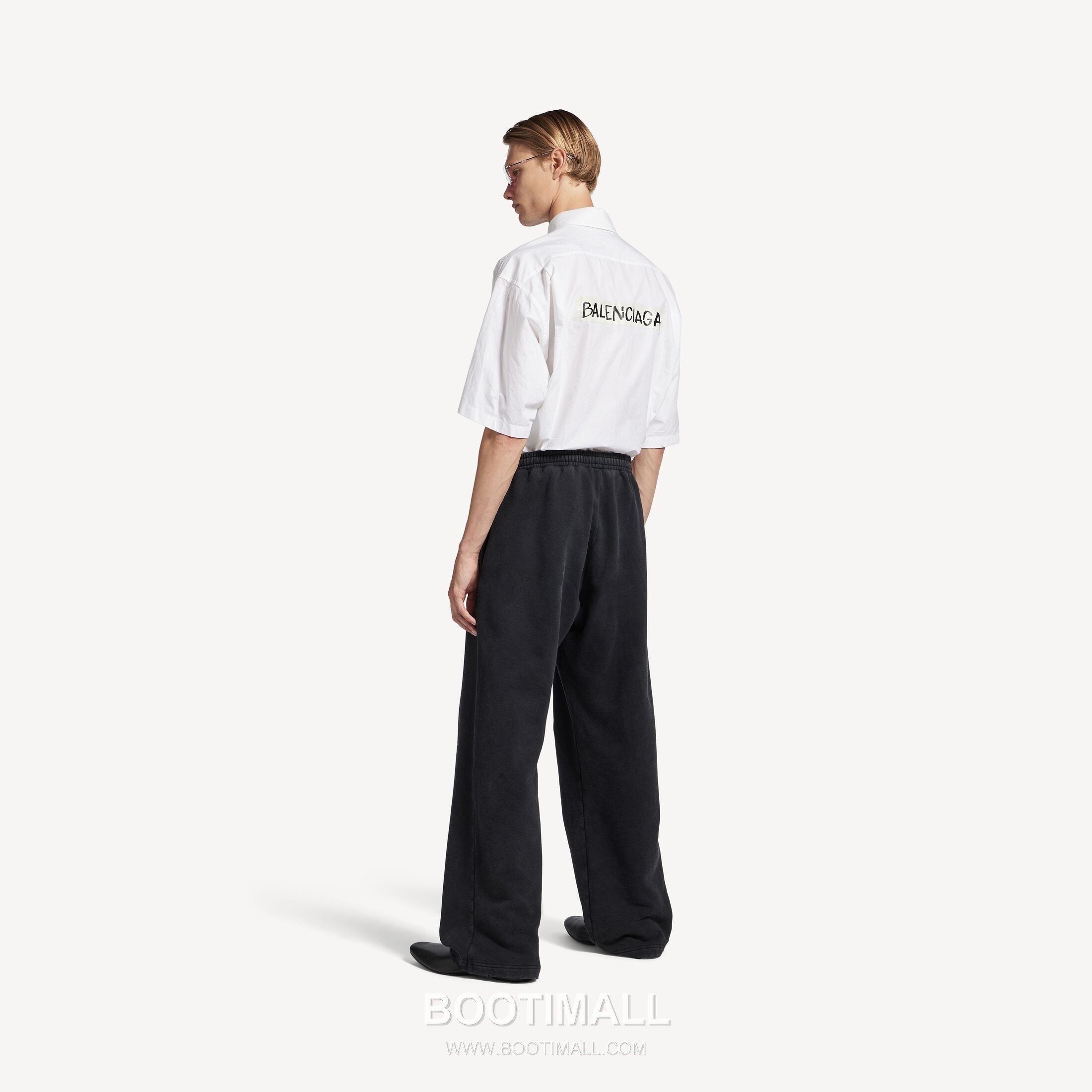 Balenciaga SS26 Cotton Blend Elastic Waist Pants with Logo Print 발렌시아가 SS26 코튼 혼방 밴딩 팬츠 로고 프린트 3