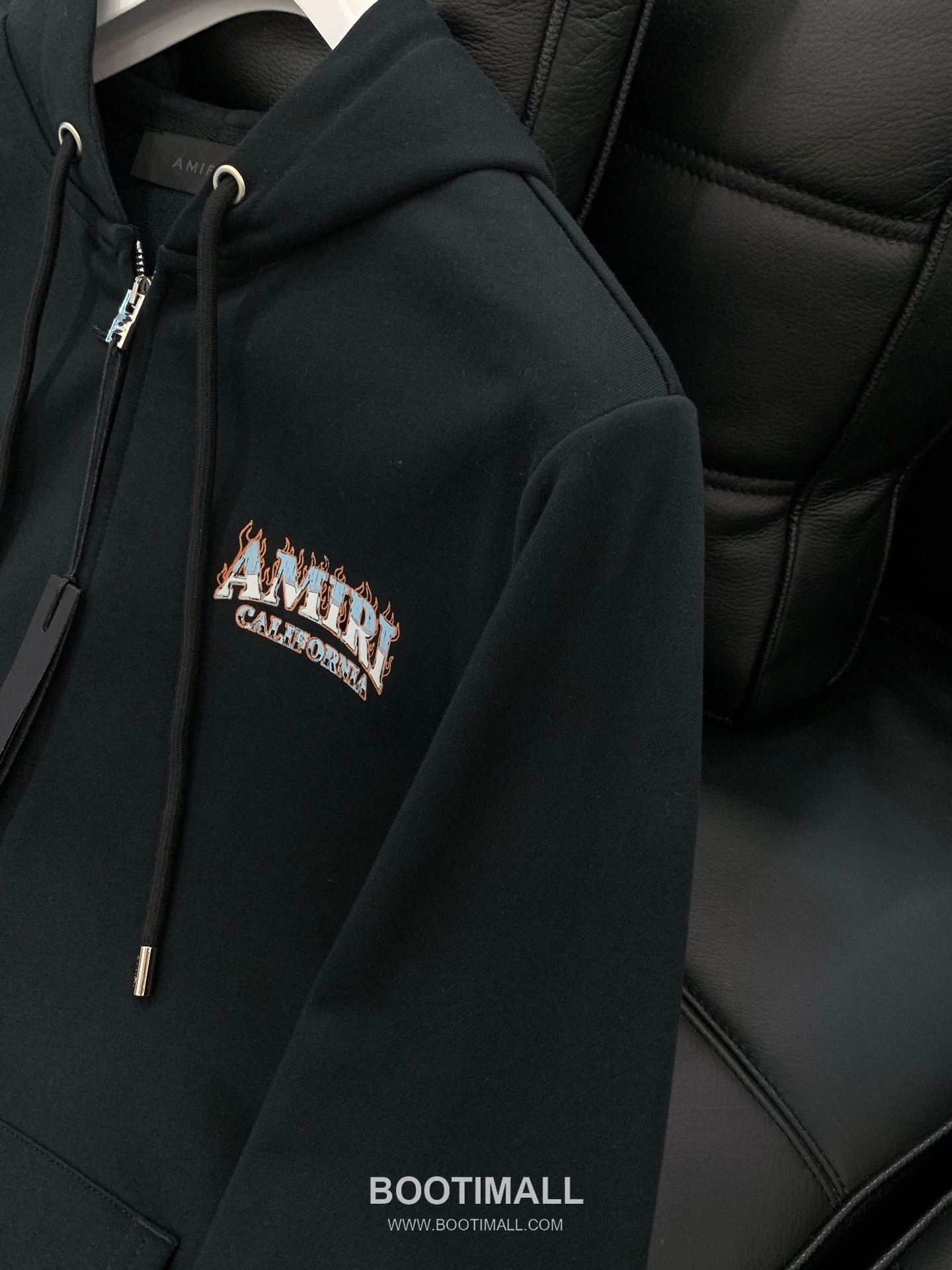 Amiri SS26 Cotton Blend Hooded Zip Jacket with Logo Print 아미리 SS26 코튼 혼방 후드 집 재킷 로고 프린트 5