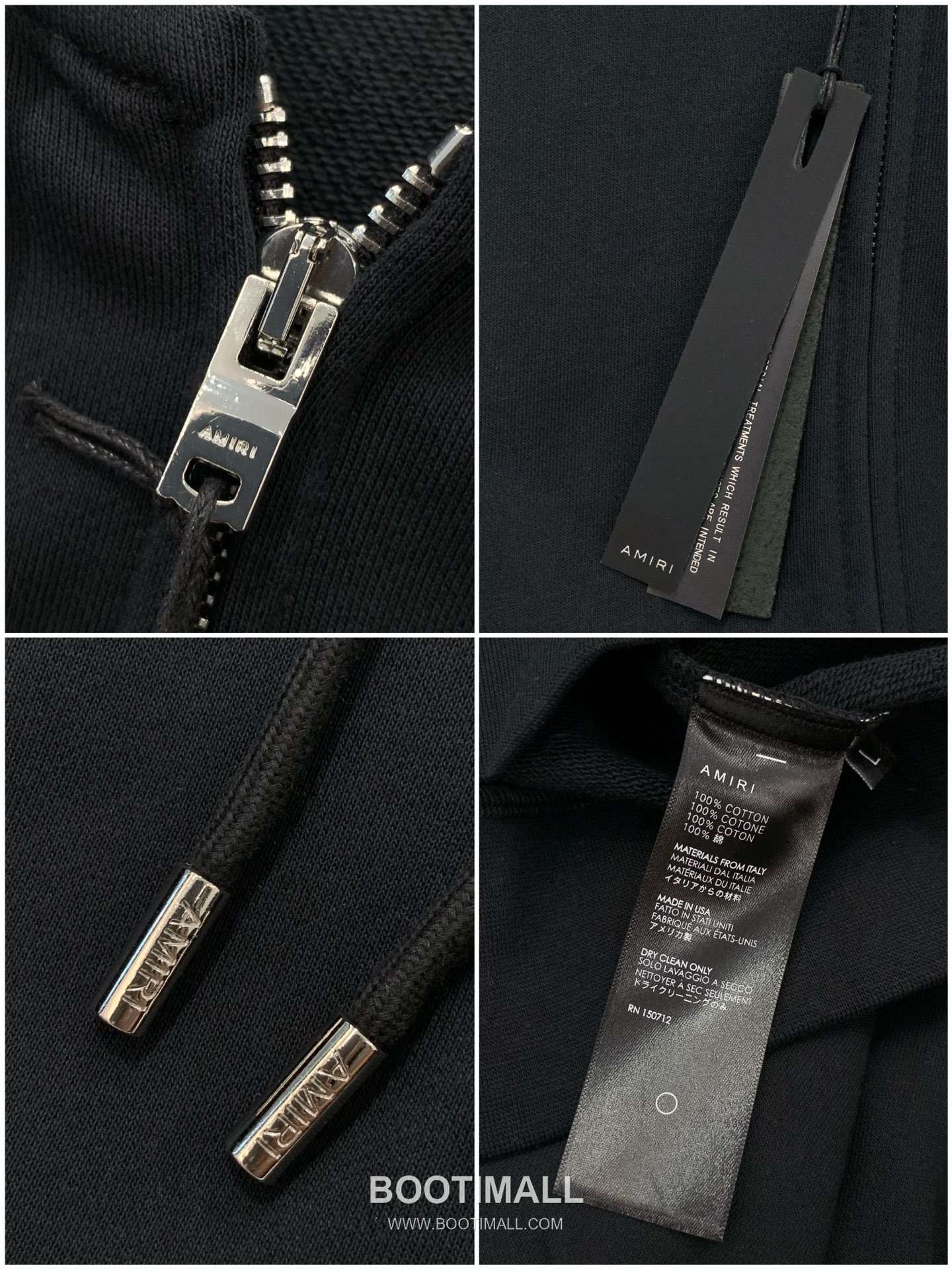 Amiri SS26 Cotton Blend Hooded Zip Jacket with Logo Print 아미리 SS26 코튼 혼방 후드 집 재킷 로고 프린트 8