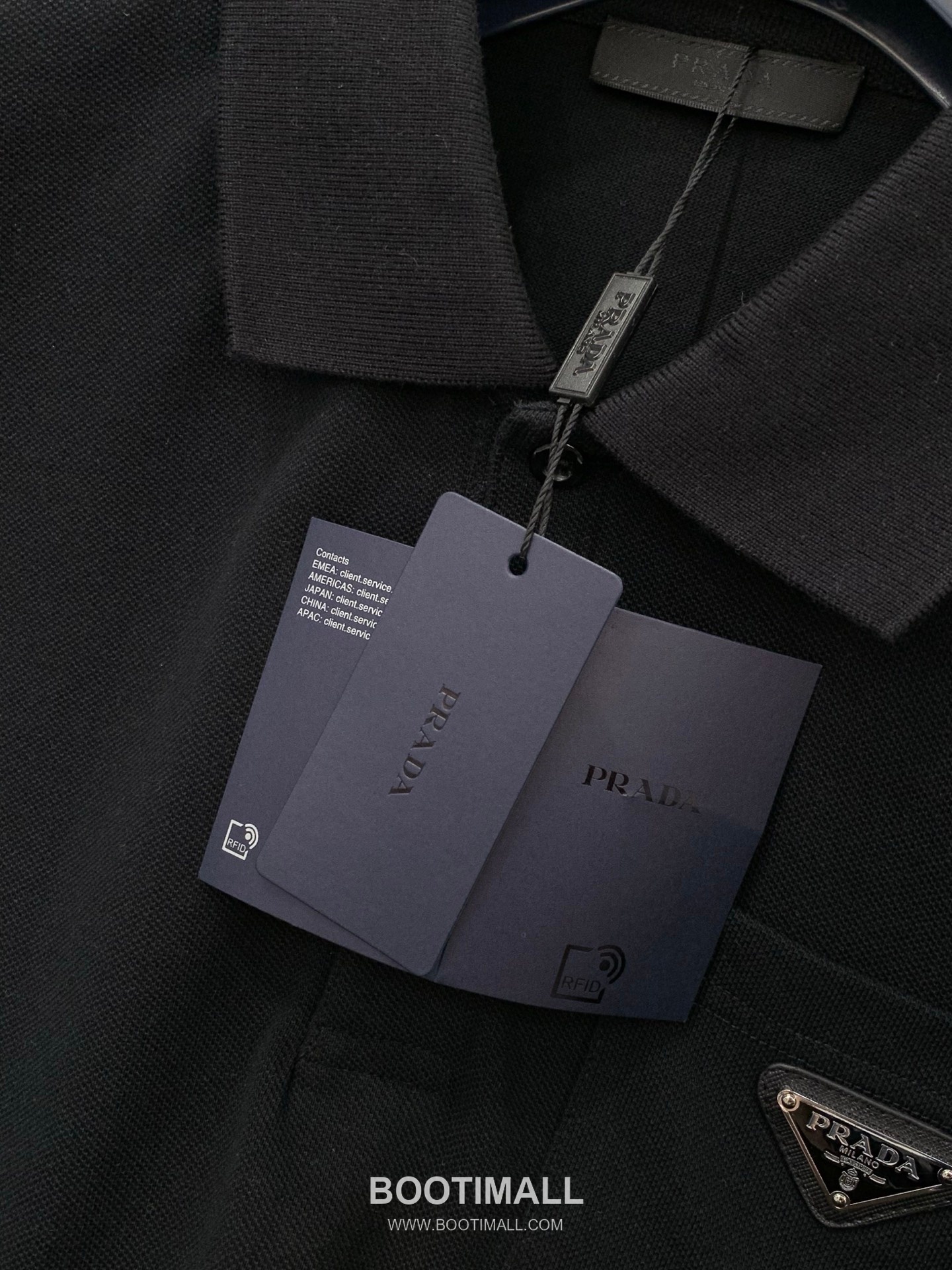 Prada SS26 Cotton Collared Short Sleeve T-Shirt with Logo Print 프라다 SS26 코튼 카라 반팔 티셔츠 로고 프린트 7