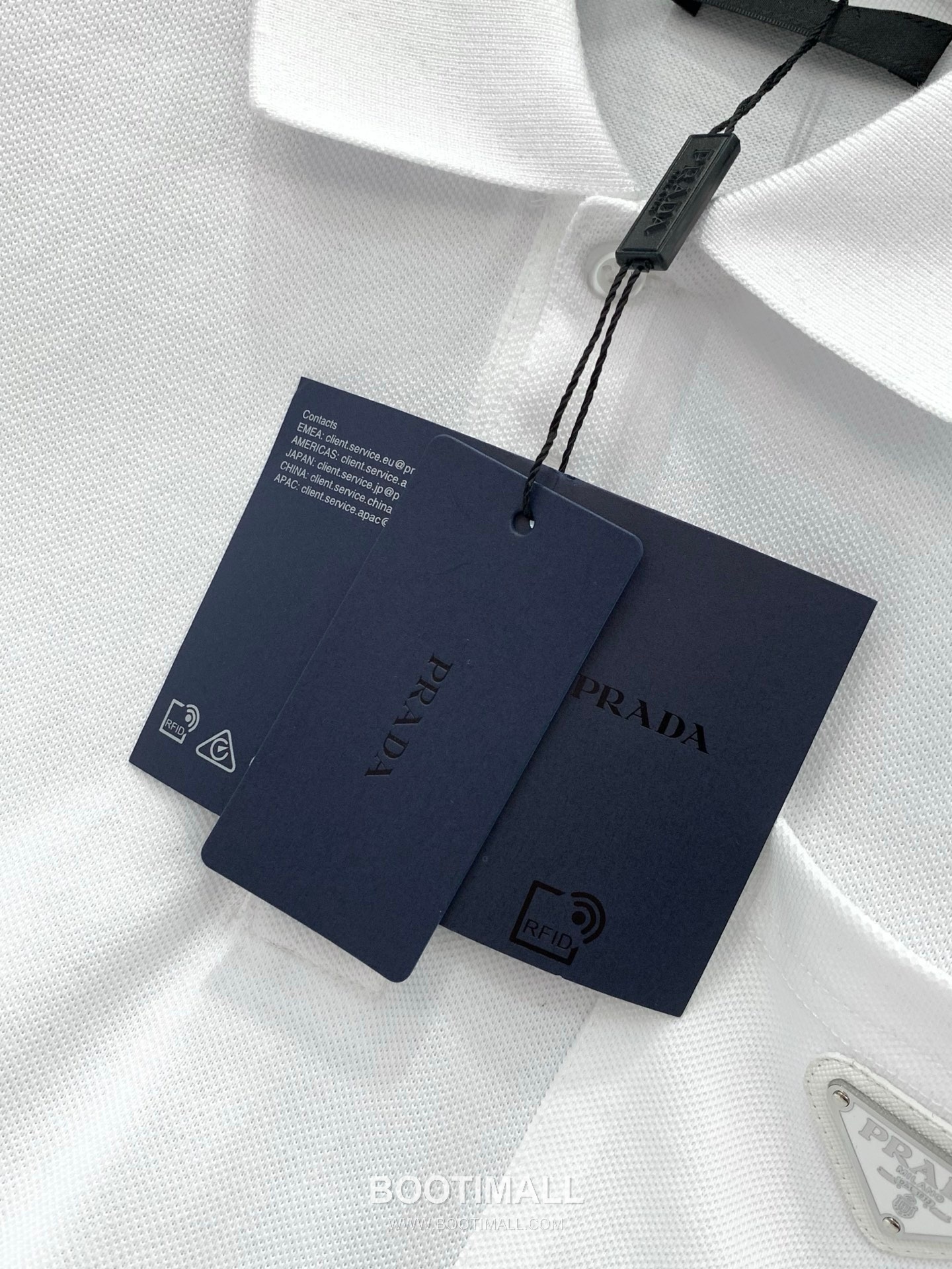 Prada SS26 Cotton Collared Short Sleeve T-Shirt with Logo Print 프라다 SS26 코튼 카라 반팔 티셔츠 로고 프린트 7