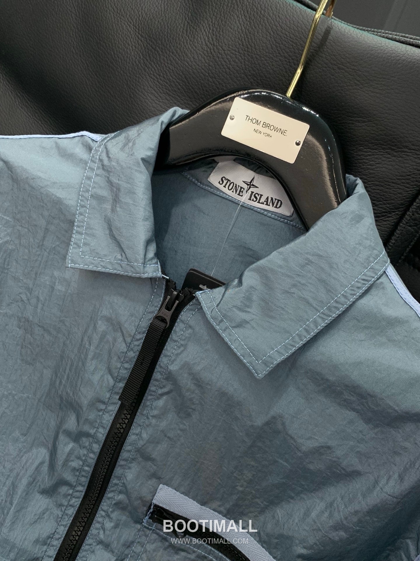 Stone Island SS26 Cotton Collared Zip Jacket with Embroidered Logo 스톤아일랜드 SS26 코튼 카라 집 재킷 자수 로고 4