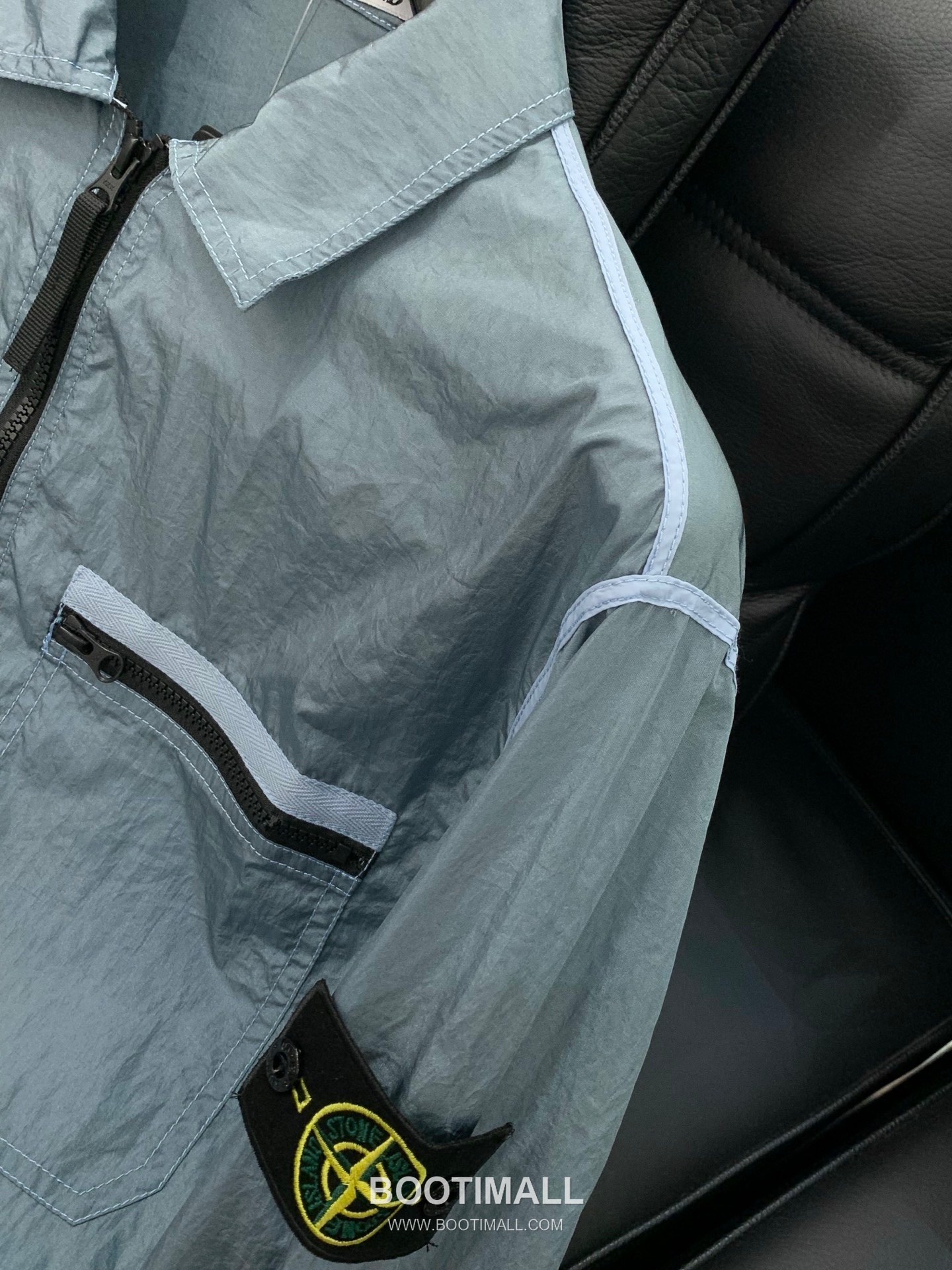 Stone Island SS26 Cotton Collared Zip Jacket with Embroidered Logo 스톤아일랜드 SS26 코튼 카라 집 재킷 자수 로고 5