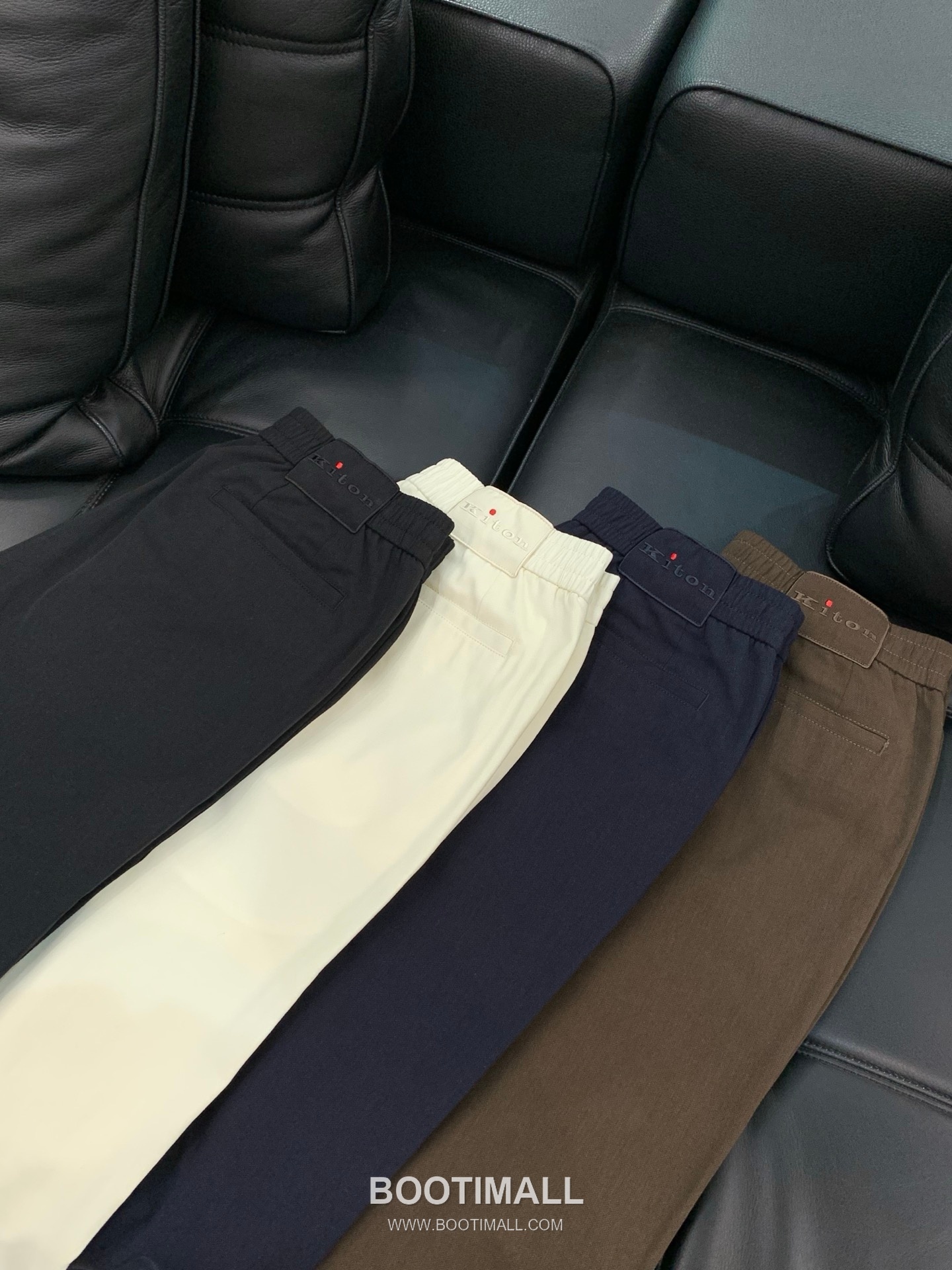 Kiton SS26 Cotton Blend Pants with Embroidered Logo 키톤 SS26 코튼 혼방 팬츠 자수 로고 9