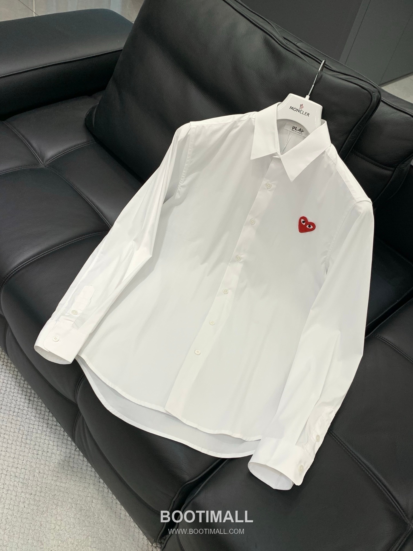 Comme des Garçons PLAY SS26 Cotton Long Sleeve Shirt with Heart Logo Embroidery 꼼데가르송플레이 SS26 코튼 롱슬리브 셔츠 하트 로고 자수 3