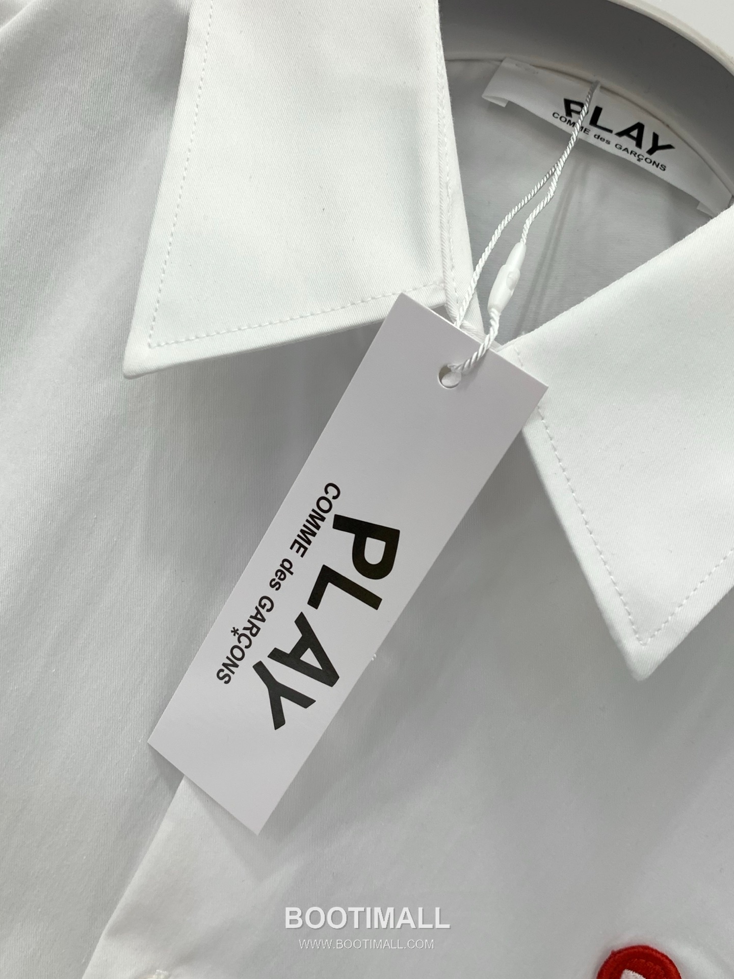 Comme des Garçons PLAY SS26 Cotton Long Sleeve Shirt with Heart Logo Embroidery 꼼데가르송플레이 SS26 코튼 롱슬리브 셔츠 하트 로고 자수 7